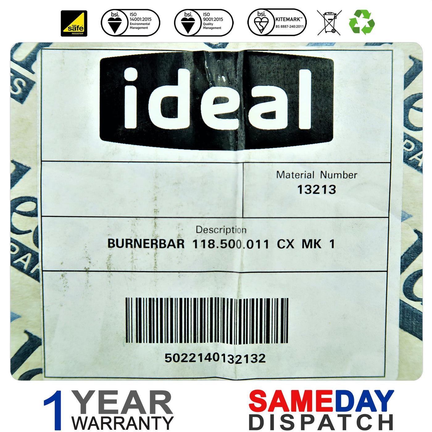 Ideal Commercial Concord Burner Bar 013213