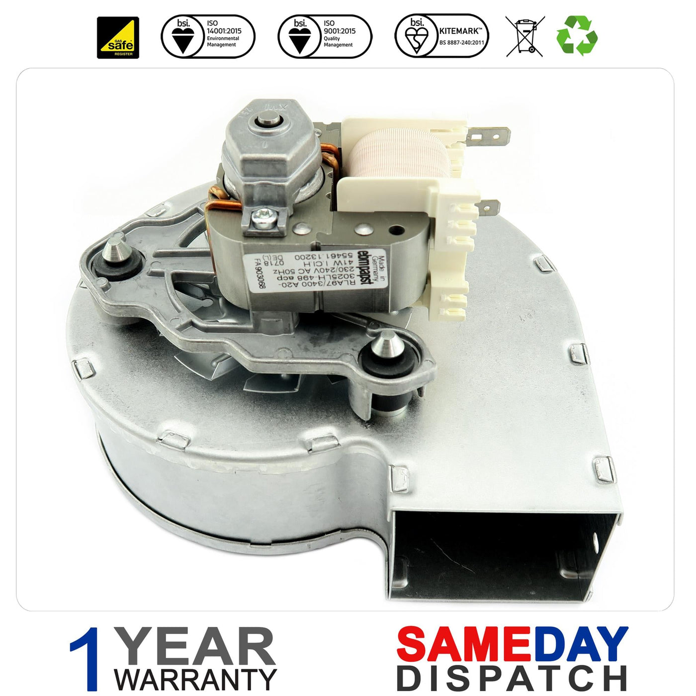 VOKERA LINEA 24 & MYNUTE 20 SE BOILER FAN ASSEMBLY 5910