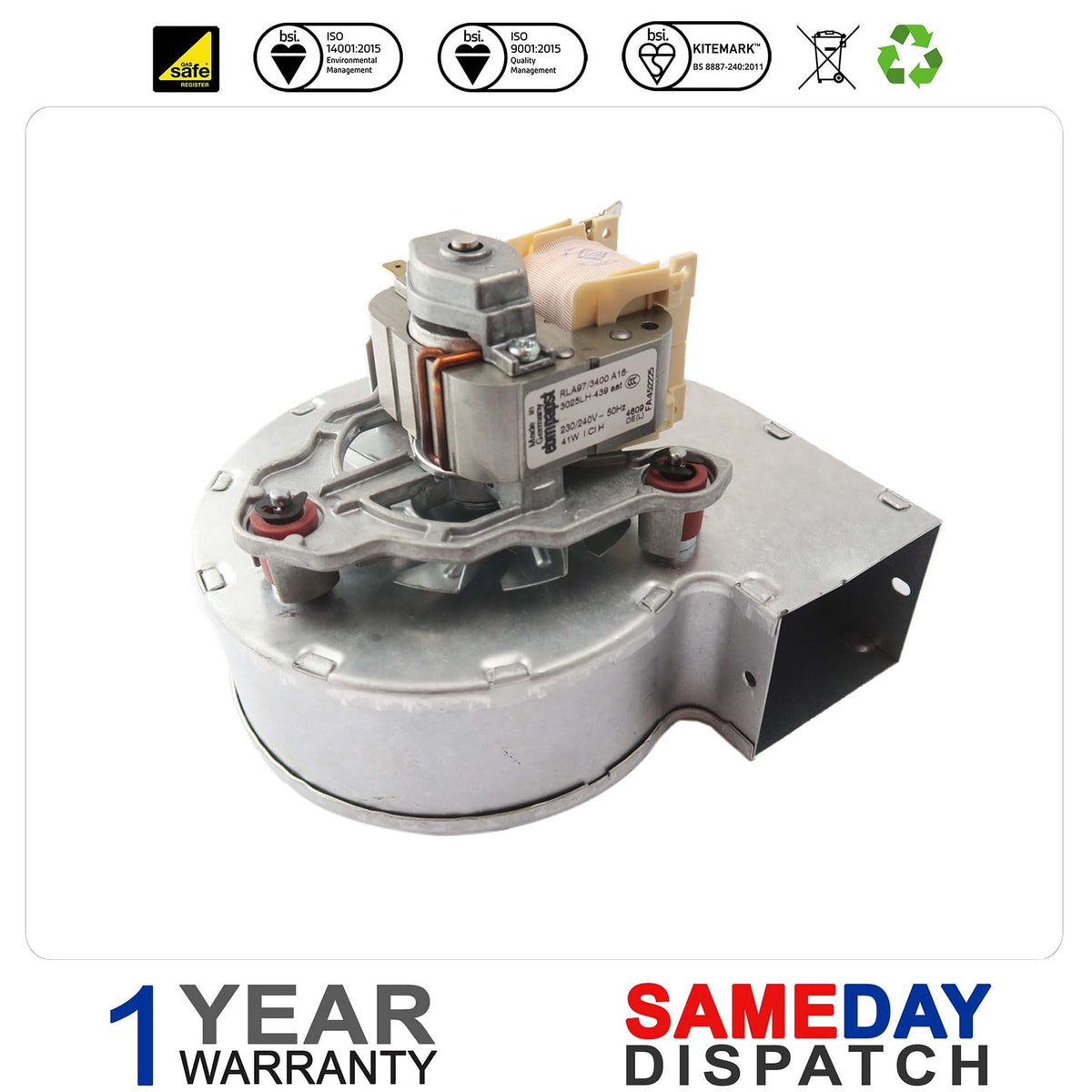 VOKERA FLOWMATIC 20/80RS & 20/80RSS FAN 5910 COME WITH 1 YEAR WARRANTY