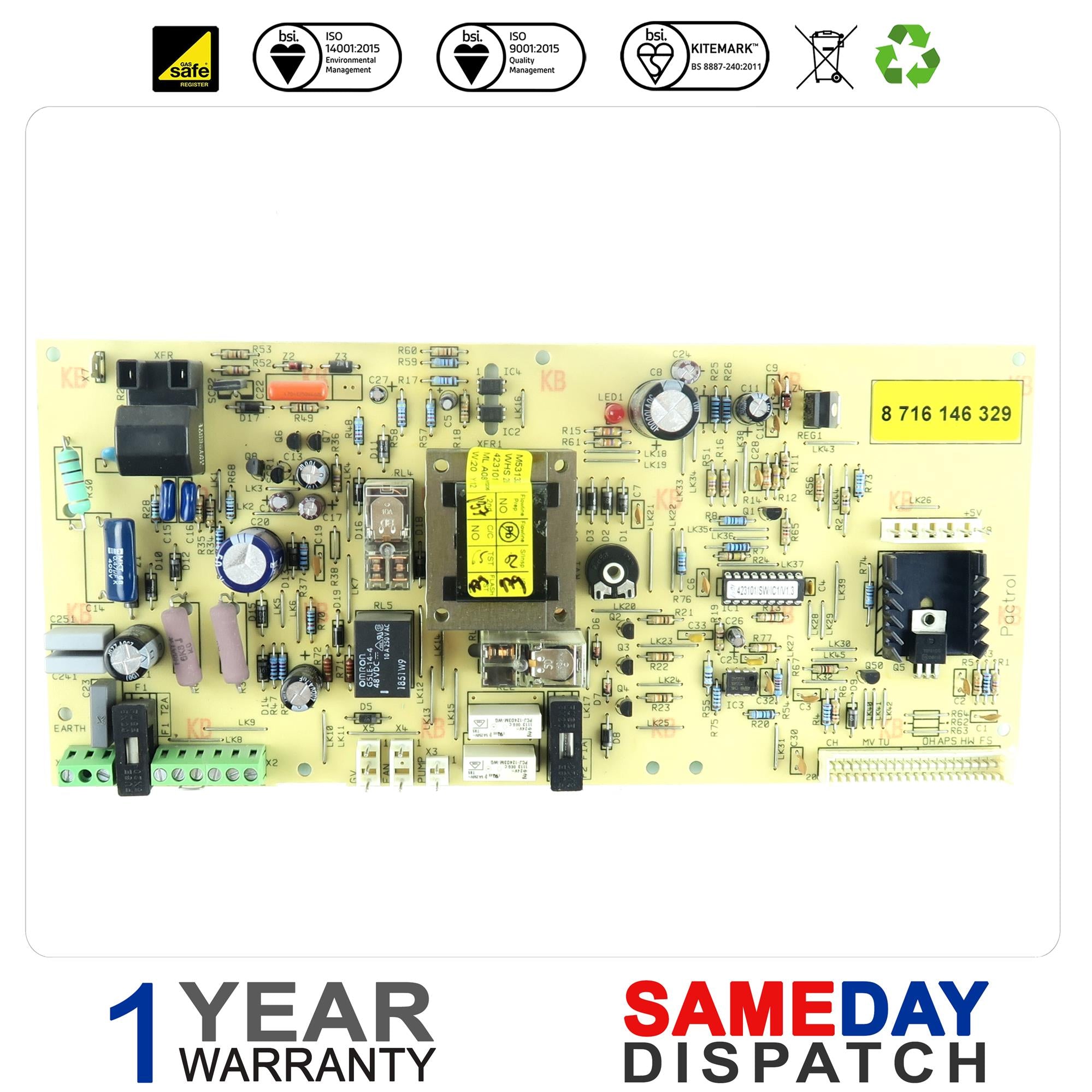 Worcester 28I Rsf Boiler PCB 87161463290