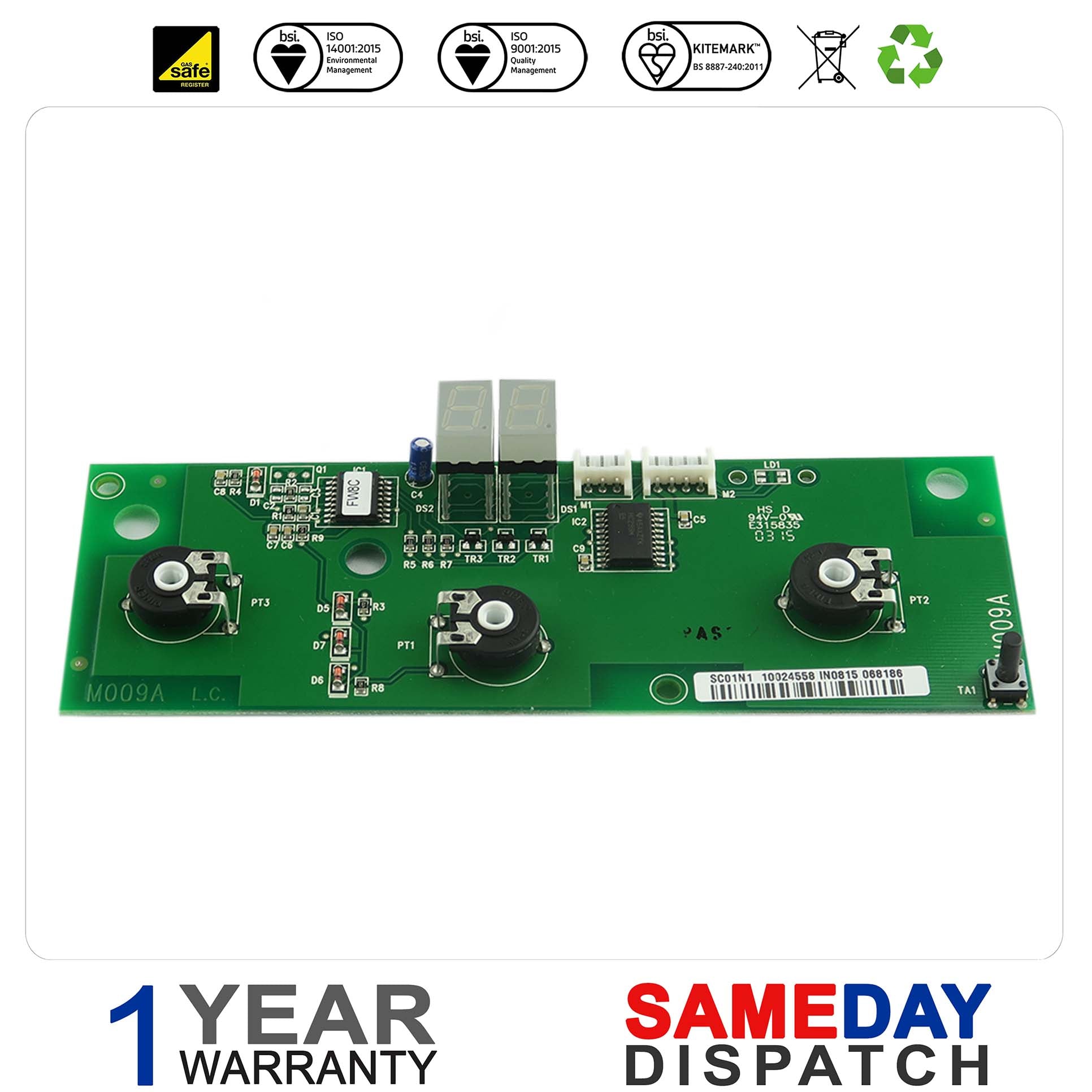 Vokera Control PCB 10024558 was 10020477 1854