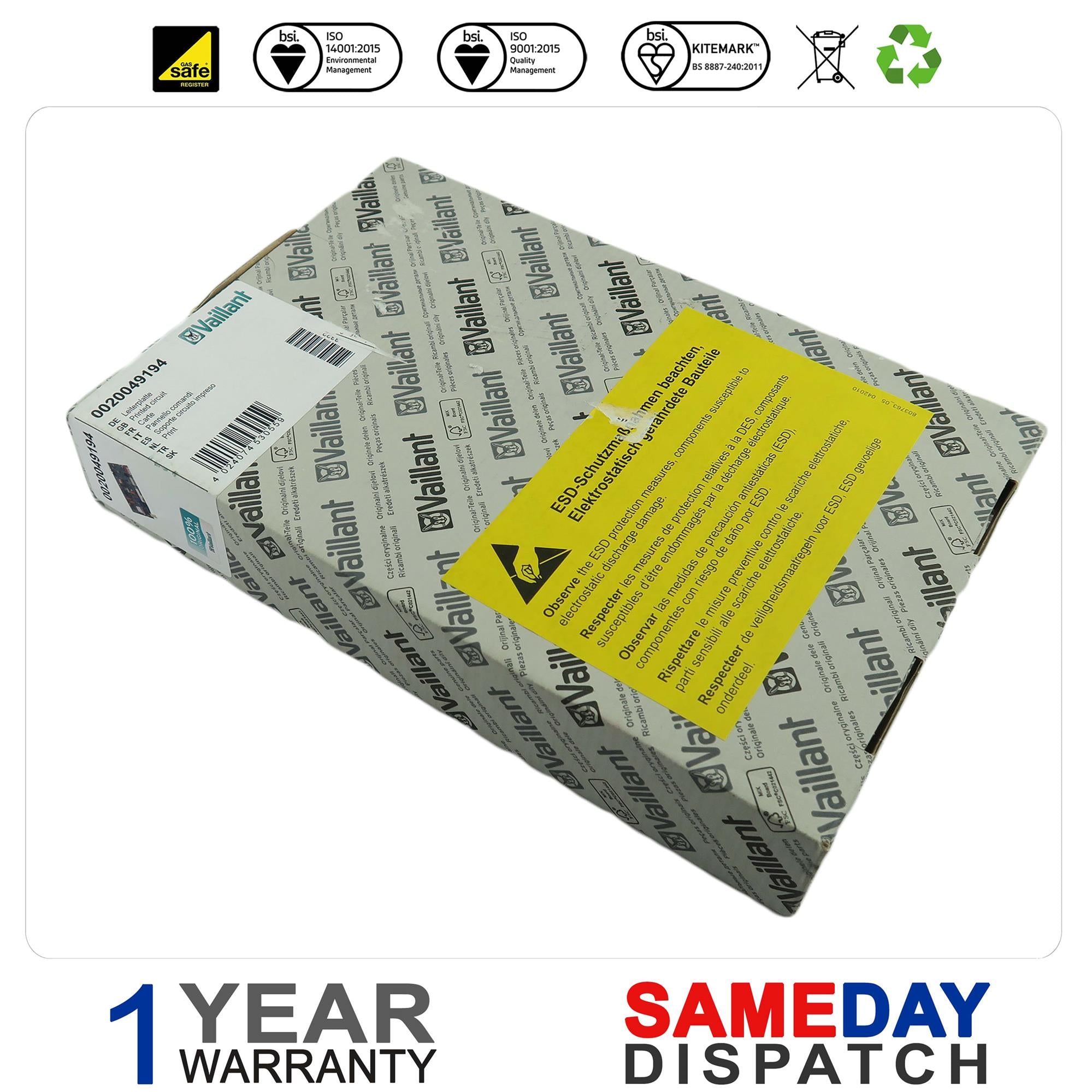 Vaillant Boiler PCB 0020049194