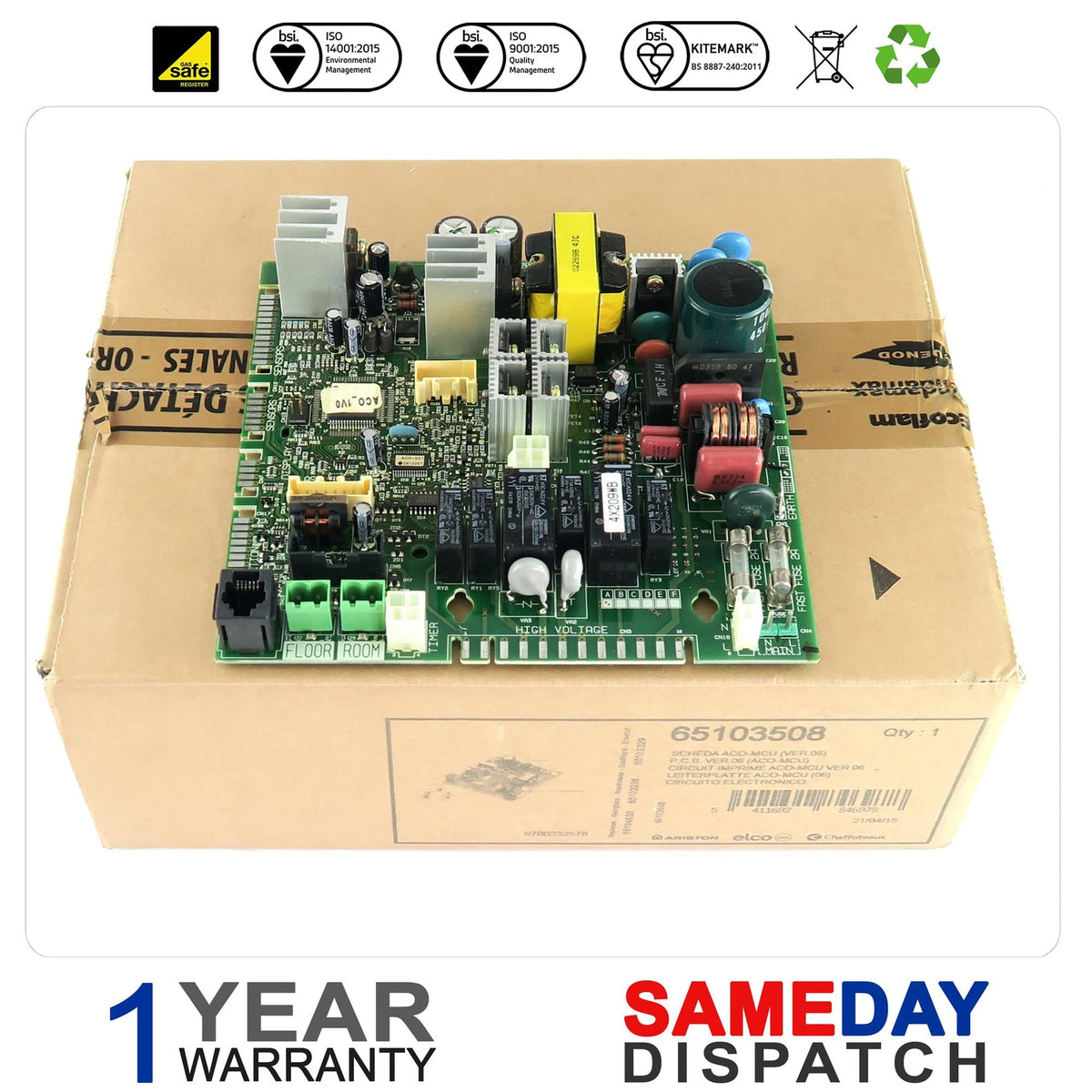 ARISTON TRIANCO TRISTAR JUNIOR K COMBI& K SYSTEM PRINTED CIRCUIT BOARD 65103508