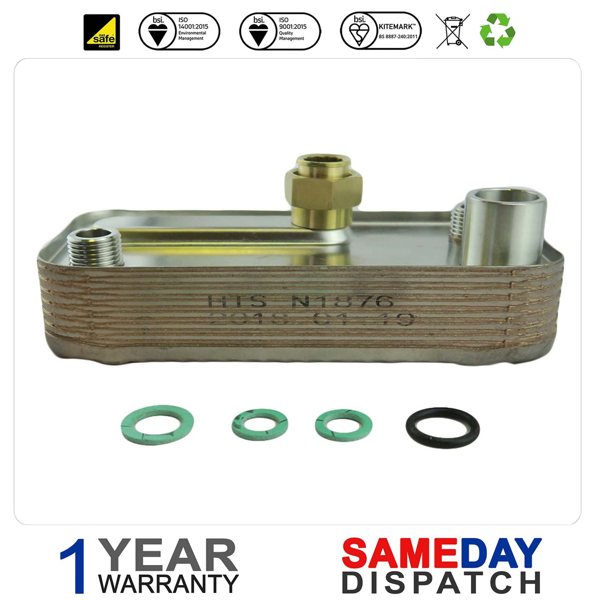 Alpha CB24 CB24X Heat Exchanger & O'Ring's 1.015957 Was 1.031113