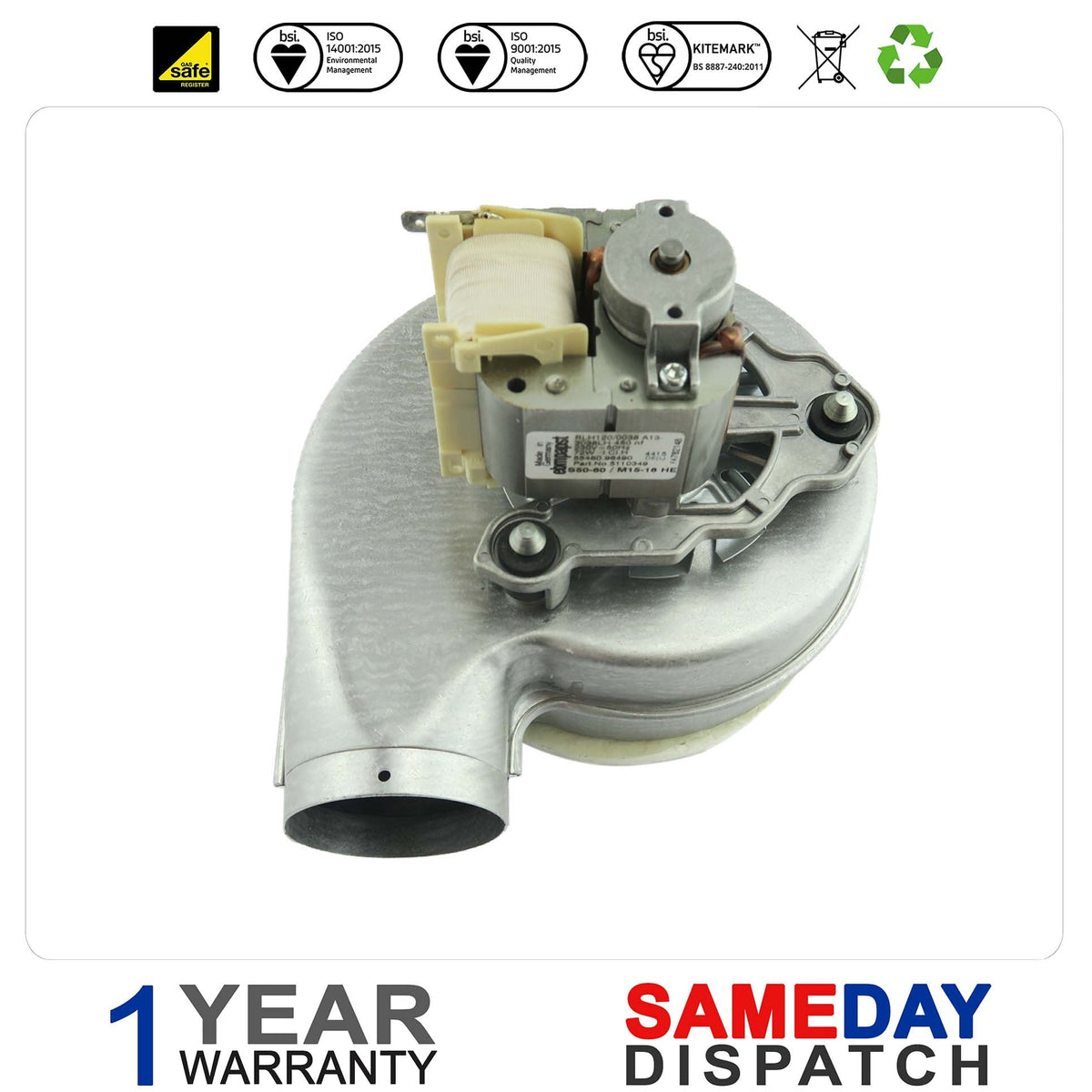 Potterton Suprima 50HE 60HE Fan Assembly 5112320