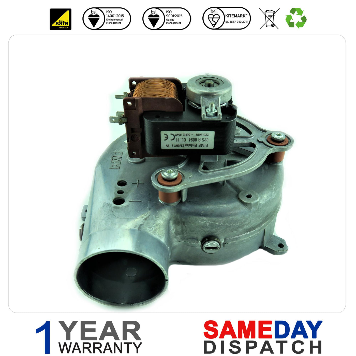 Worcester Bosch 24I Junior, 28I Junior Fan Assembly 87161056520