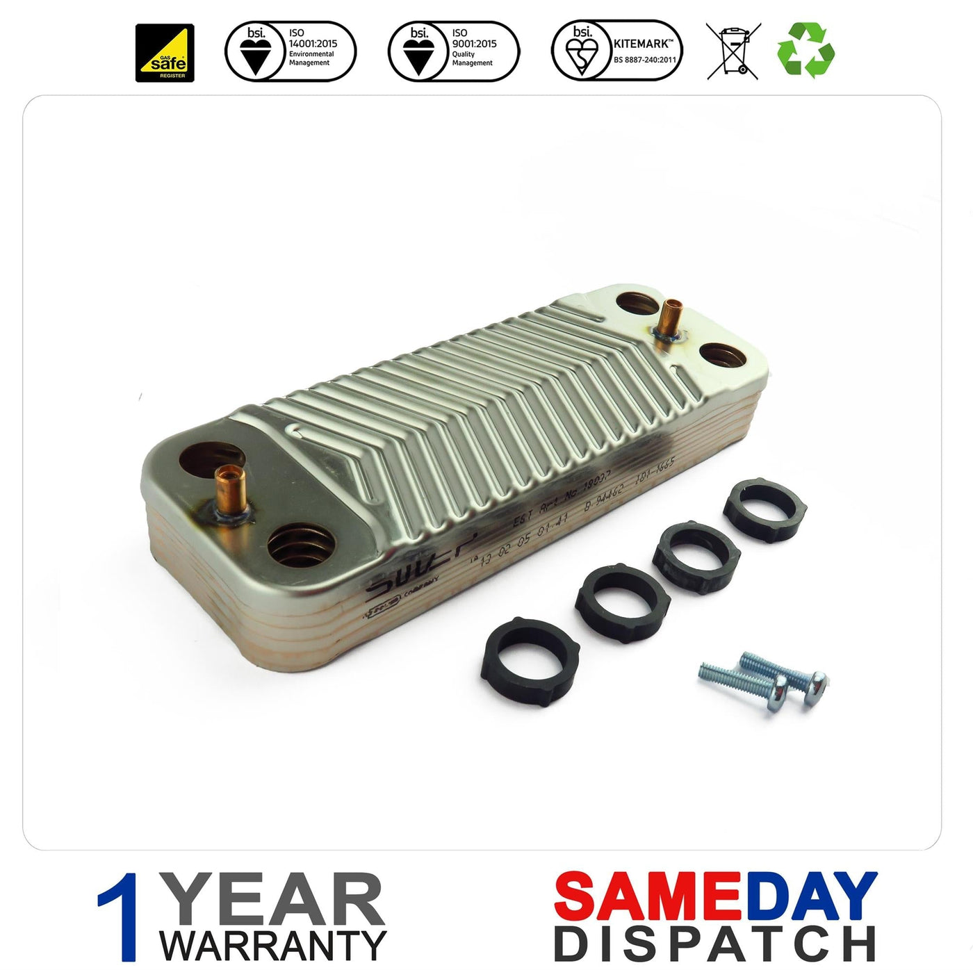 GLOWWORM 24CI BOILER DOMESTIC HOT WATER HEAT EXCHANGER S1005800 Brand New