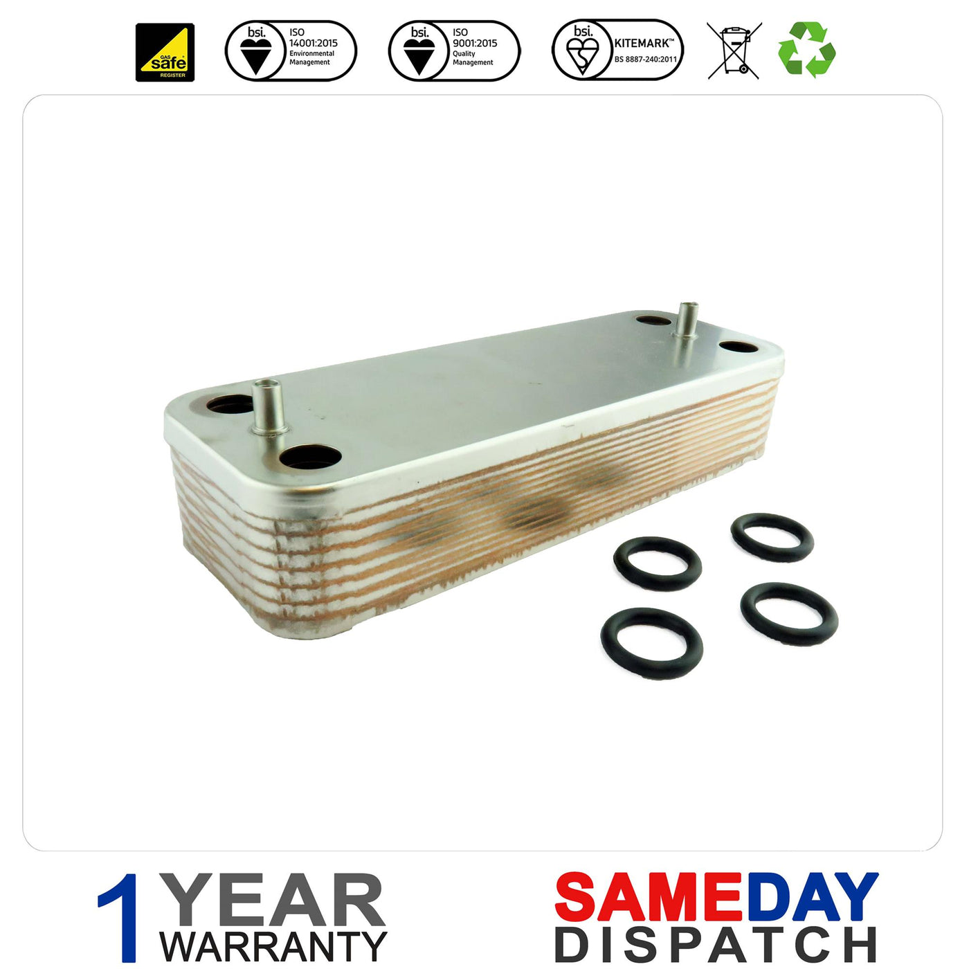 Halstead Boiler Plate Heat Exchanger (14 PL) 450985 450997