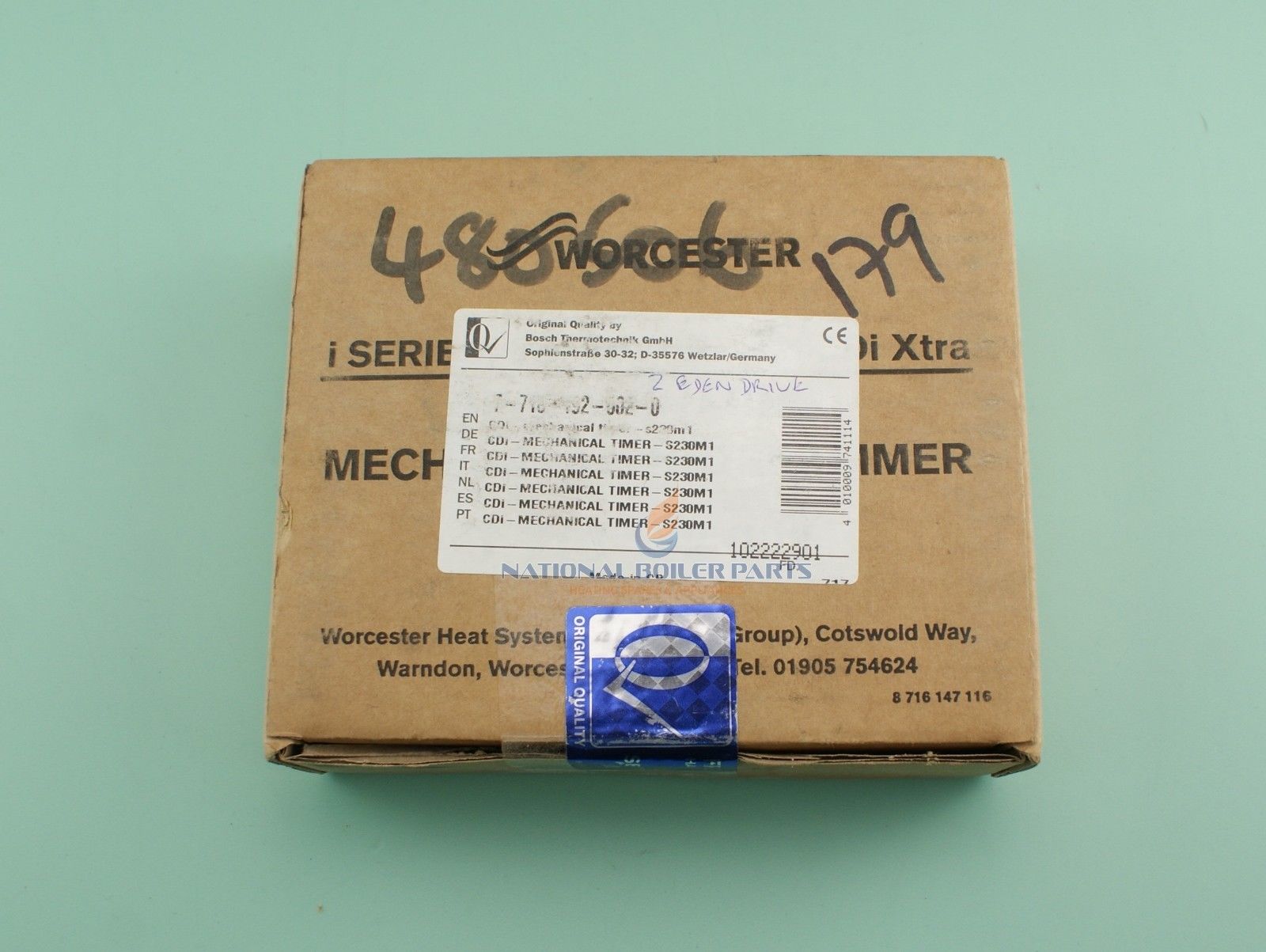 Worcester Mechanical Timer 8716121424 77161920020