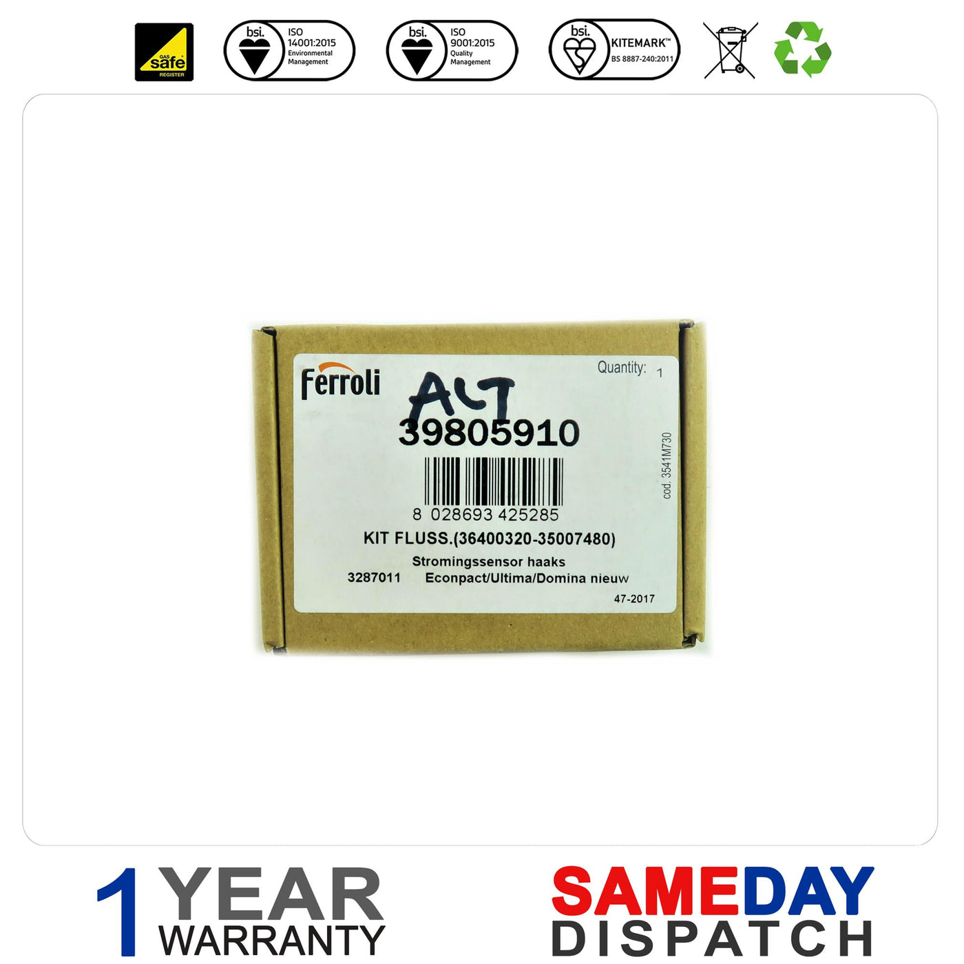 Ferroli Flow Meter Angled 805910 39805910