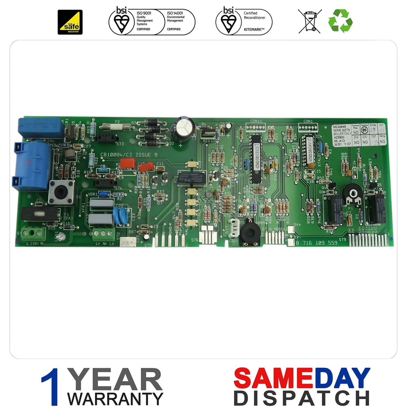 REFURBISHED R8716119385 PCB AND BACK PANEL  9500086