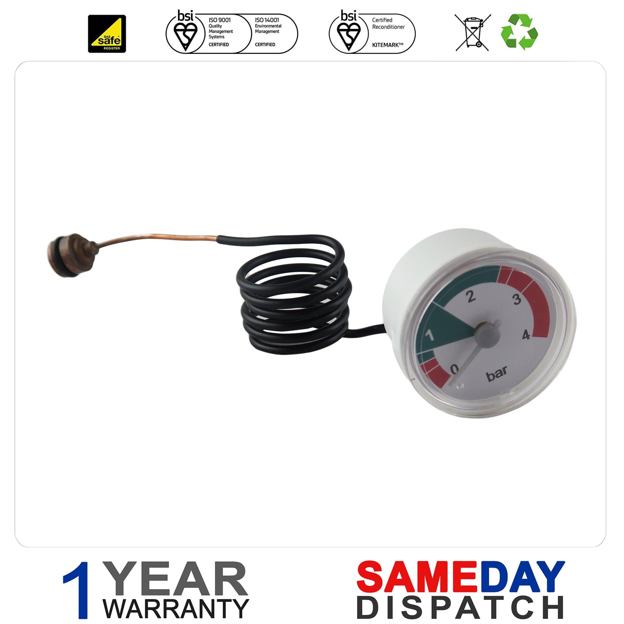 Baxi Potterton Boiler Pressure Gauge 720061901 720776601