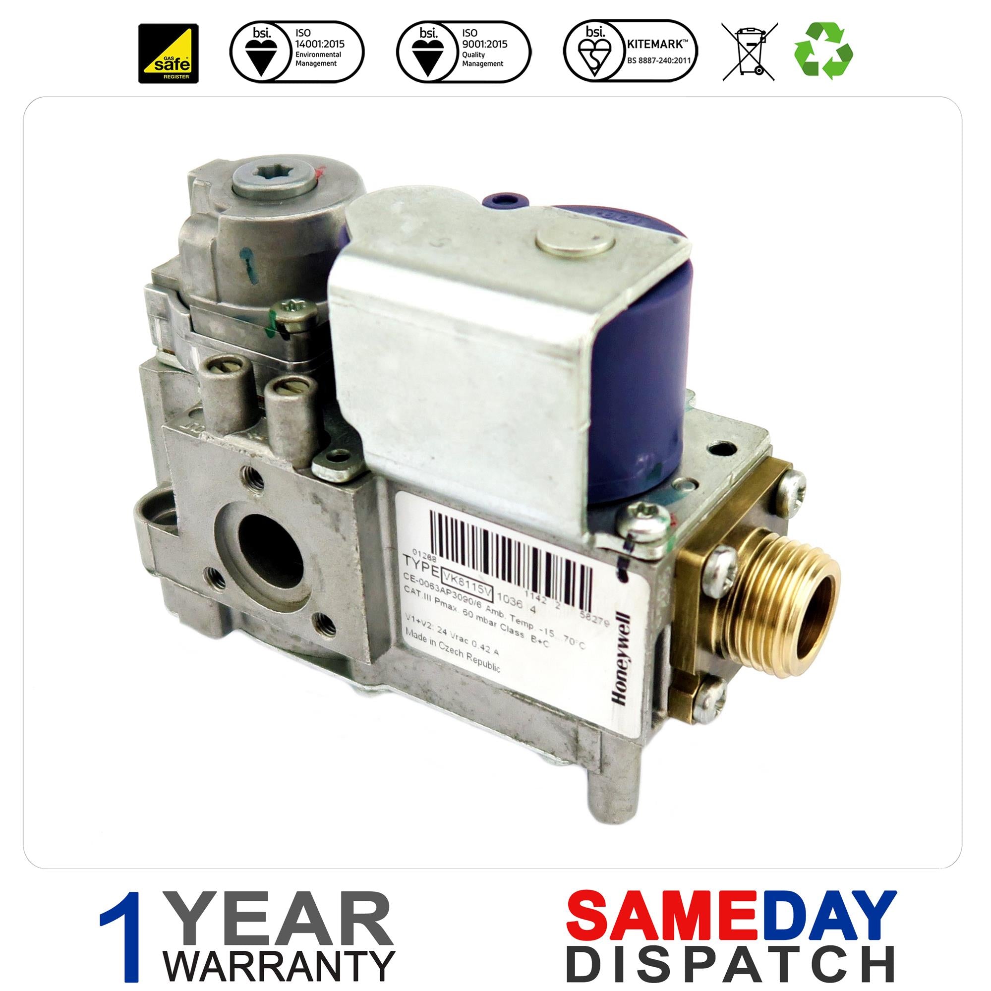 VAILLANT ECOTEC PRO 28 & VUW 286/3-3 R1 R2 GAS VALVE 053471 0020110996