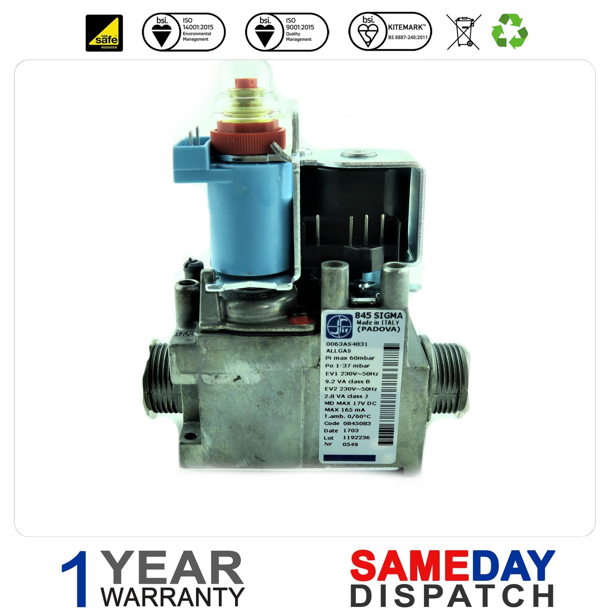 Ideal Boiler Gas Valve 172611