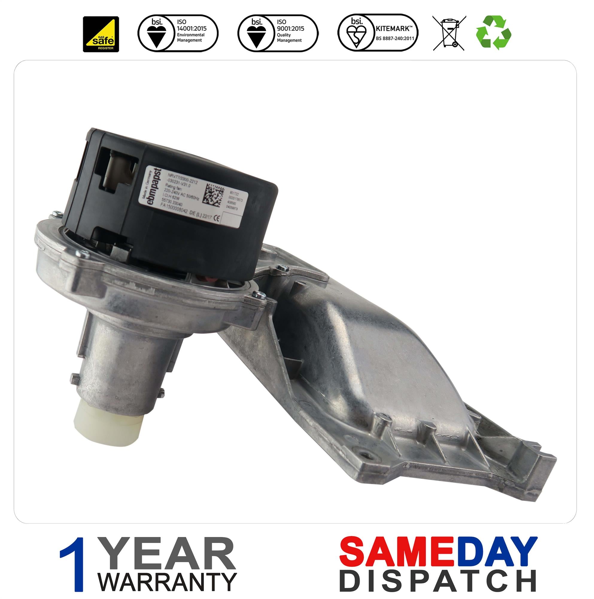 Glowworm Sustain Fan With Combustion Chamber Cover 0020195506 0020195510