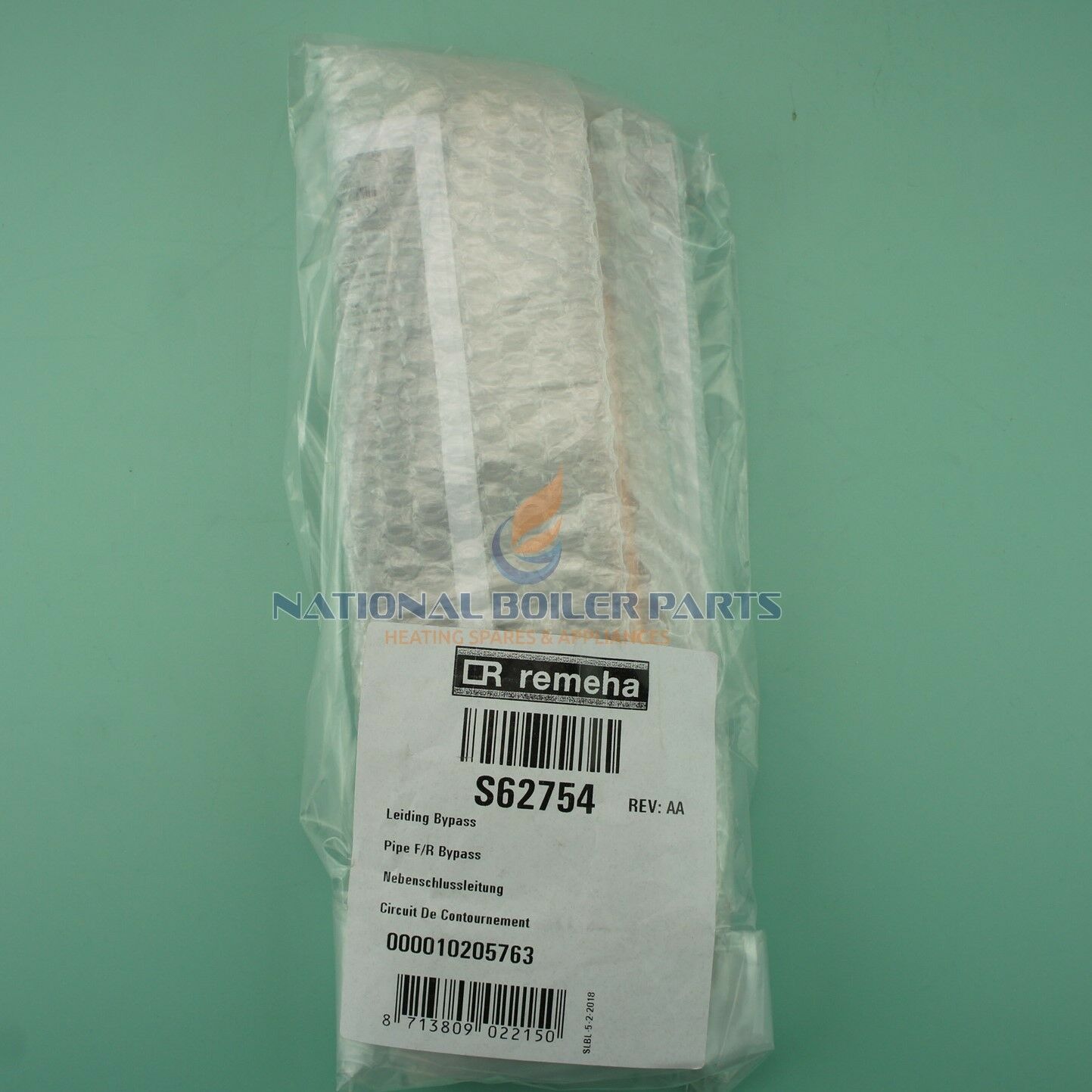 REMEHA AVANTA PIPE F/R BYPASS S62754 720542401