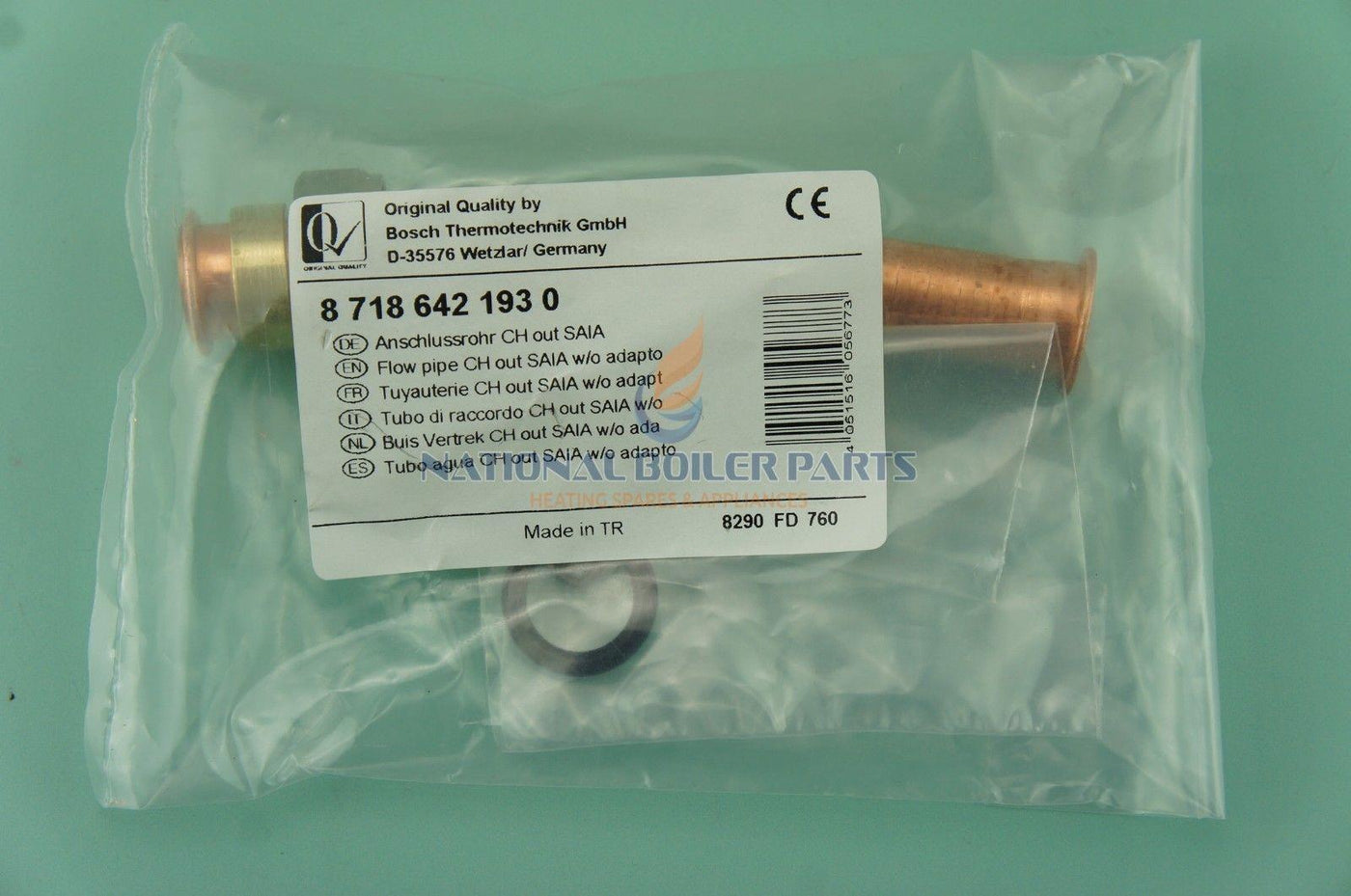 Worcester Greenstar Flow Pipe Without Adaptor 87186421930