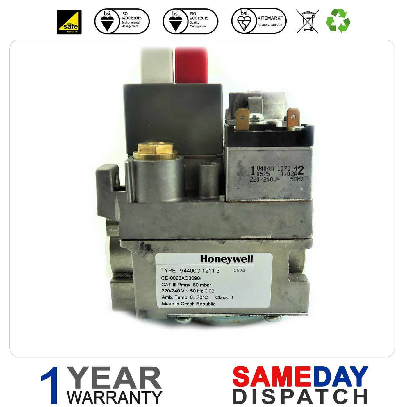Honeywell Boiler Gas Valve V4400C