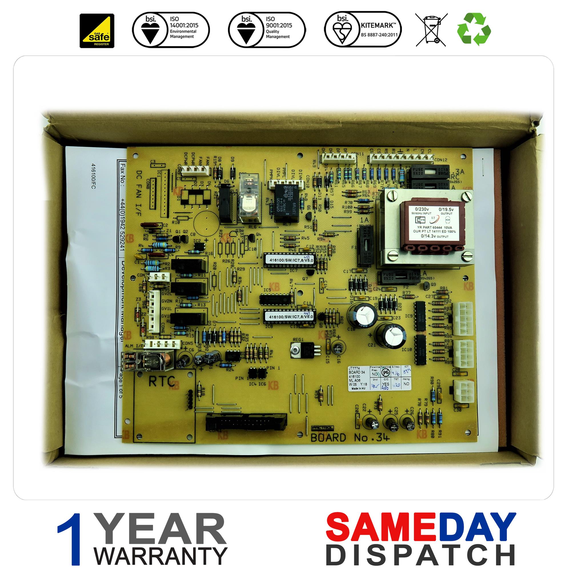 Ideal Commercial Boiler PCB 069957