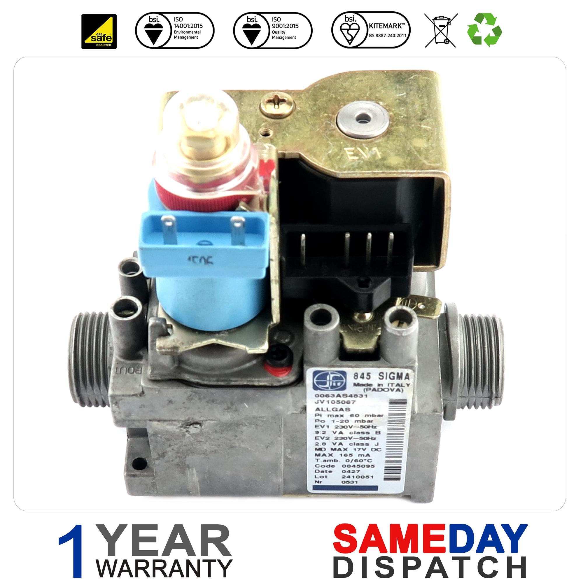 Vaillant Boiler Gas Valve 114189