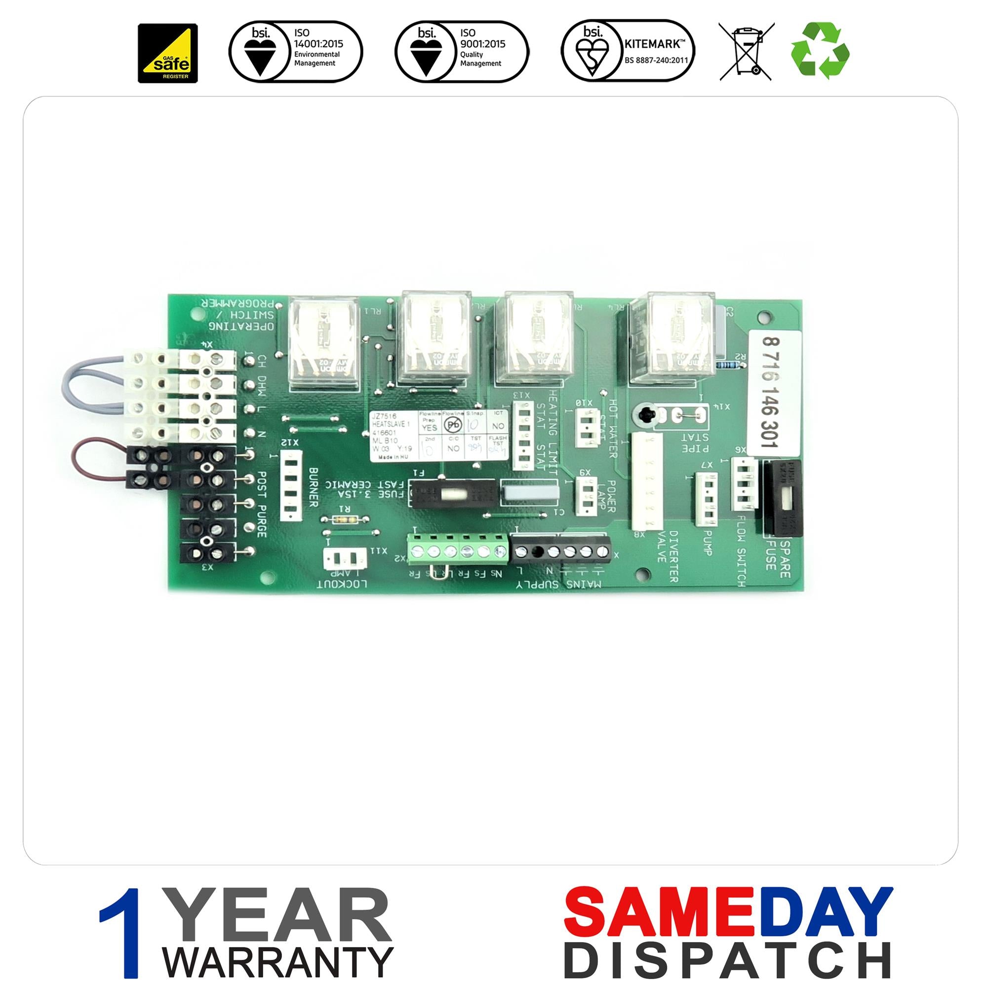 Worcester Heatslave Control PCB 87161463010 Was Zagas278