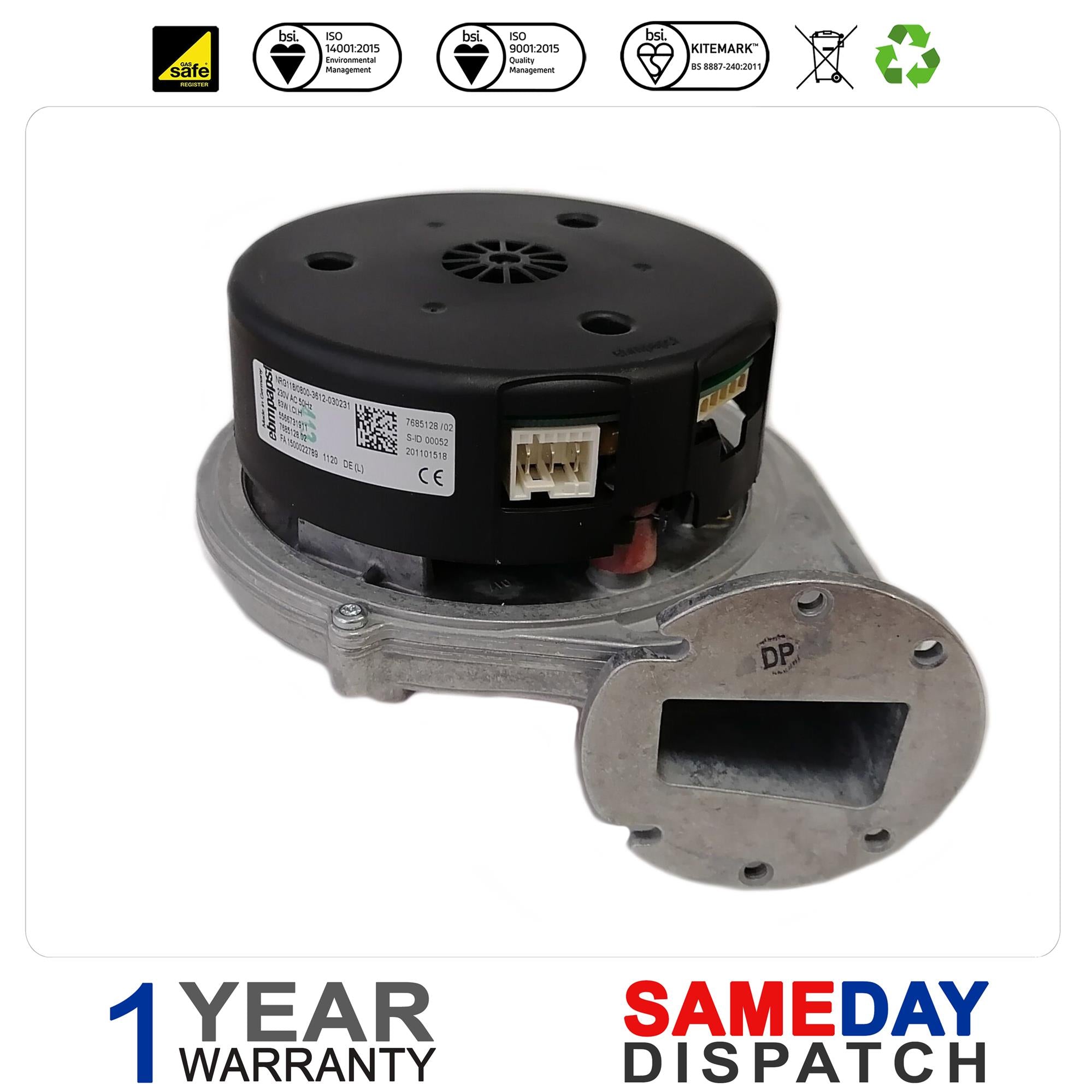 Baxi Boiler Fan 7683928 7683926