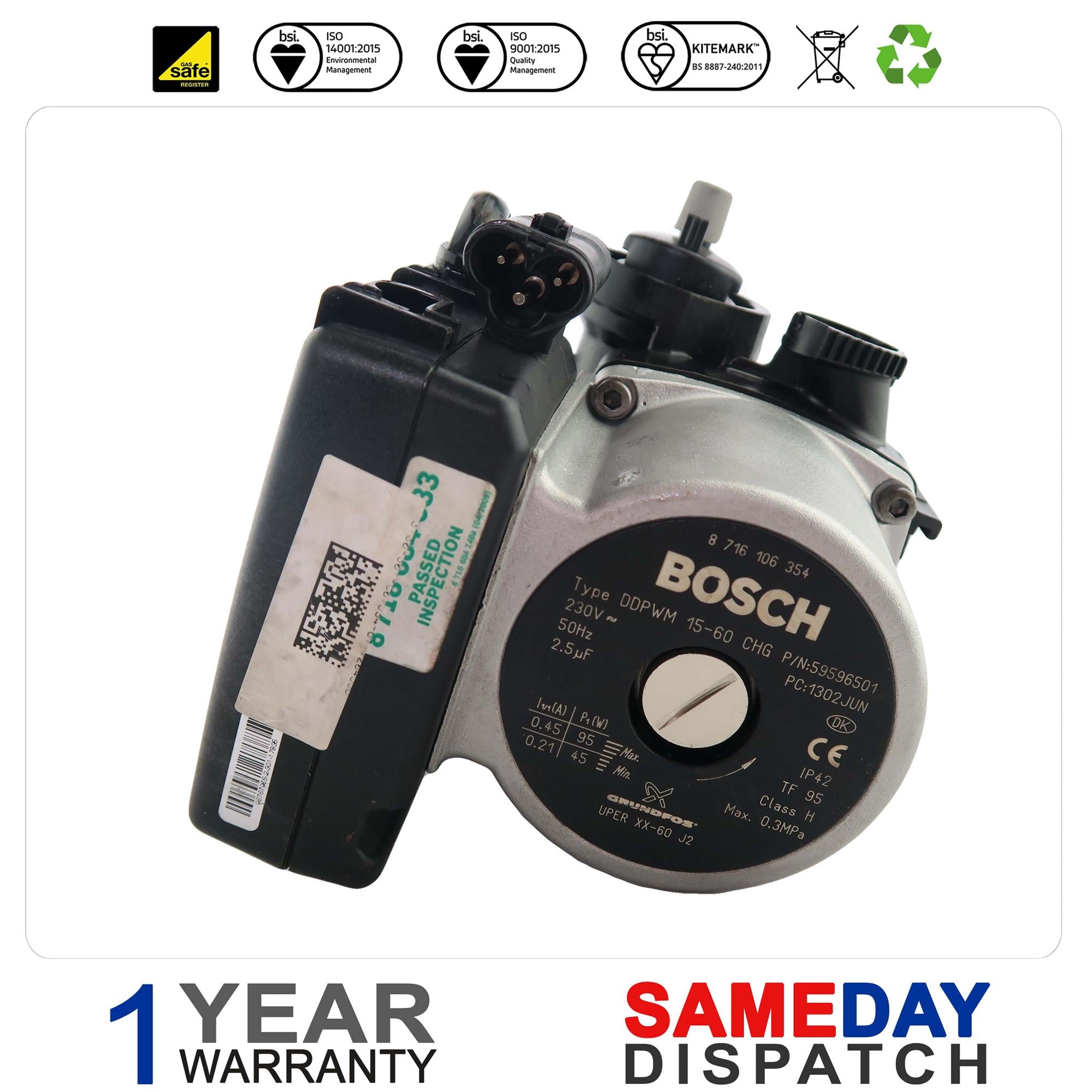 Worcester Boiler Pump 8716119824 was 87161063540