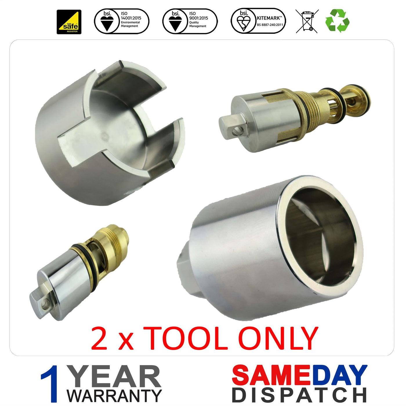 476343 2x DIV VALVES & CARTRIDGE REMOVAL TOOL