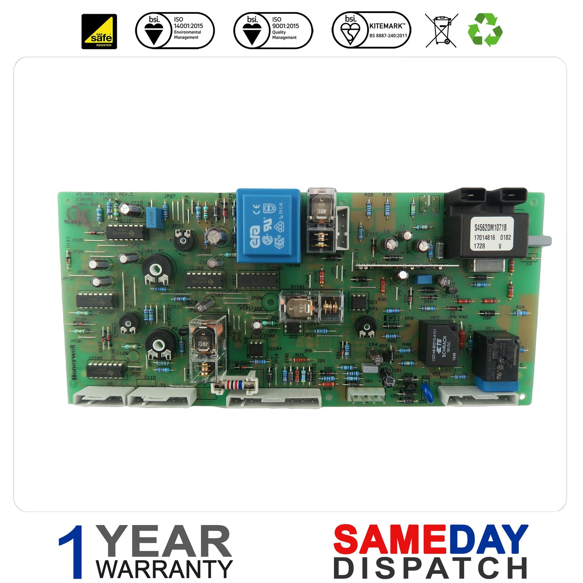 Glowworm Boiler PCB 2000801391 was 227068 S227106