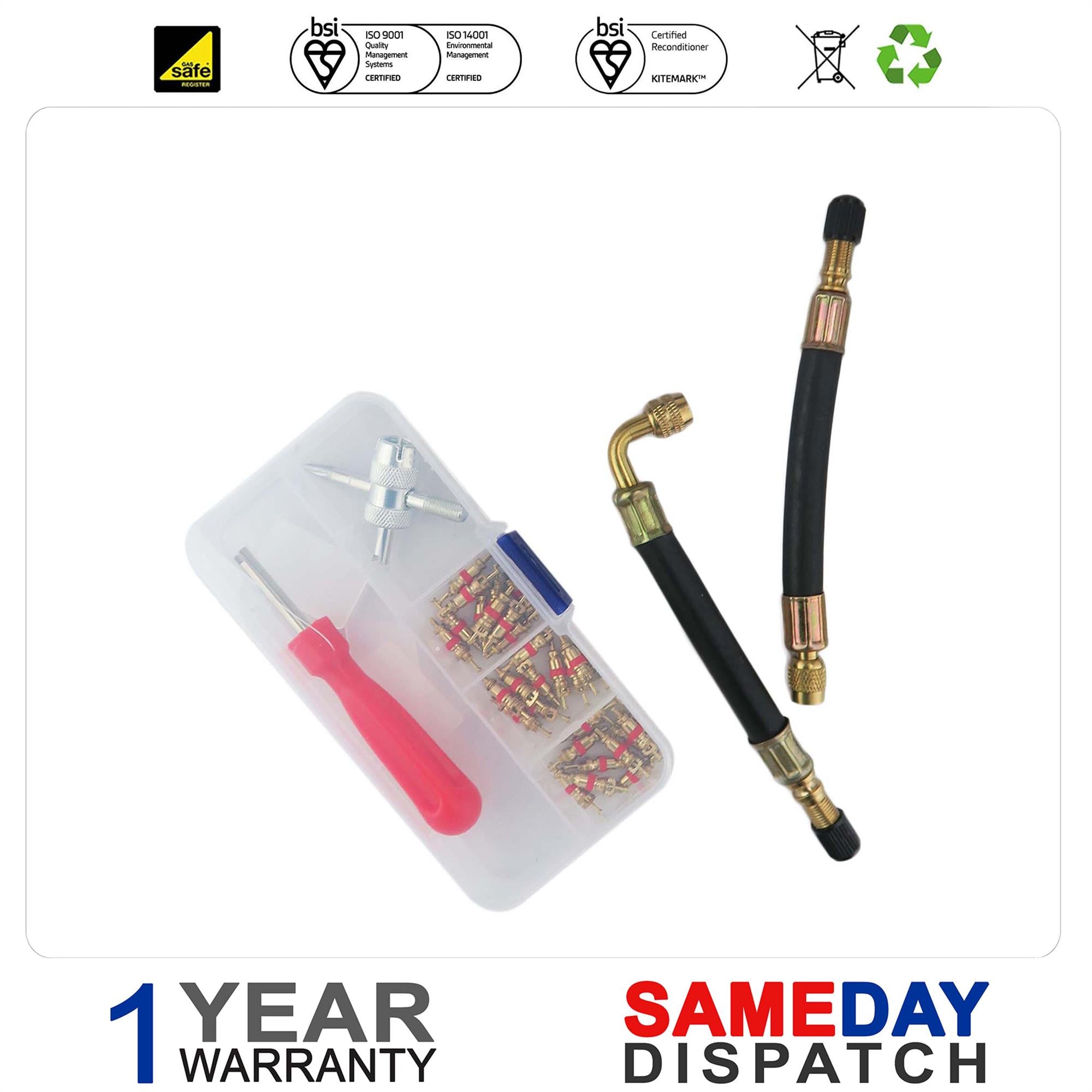 34pcs Tyre Valve Core Remover Tool Repair Kit First Aid Kit for Expansion Vessel