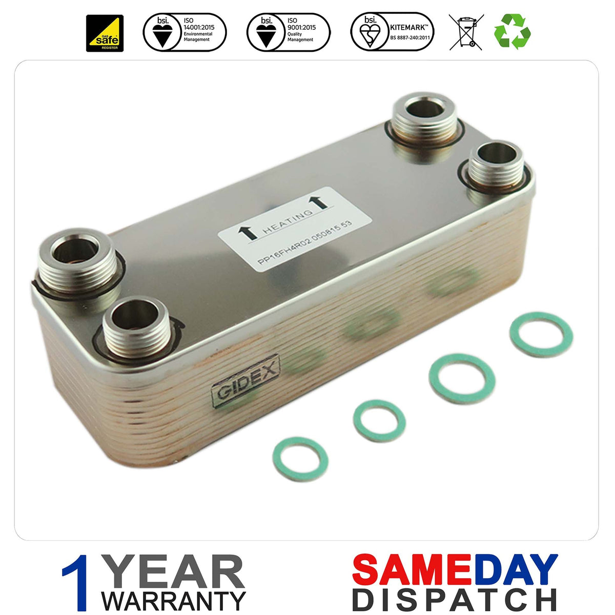 Ferroli Boiler Plate Heat Exchanger (20 Plates) 39806830