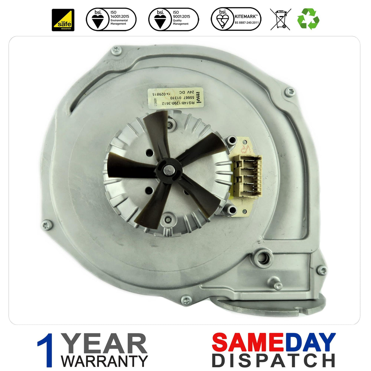 Baxi Combi HE 130 Boiler Fan Assembly 5115501 Was 246557