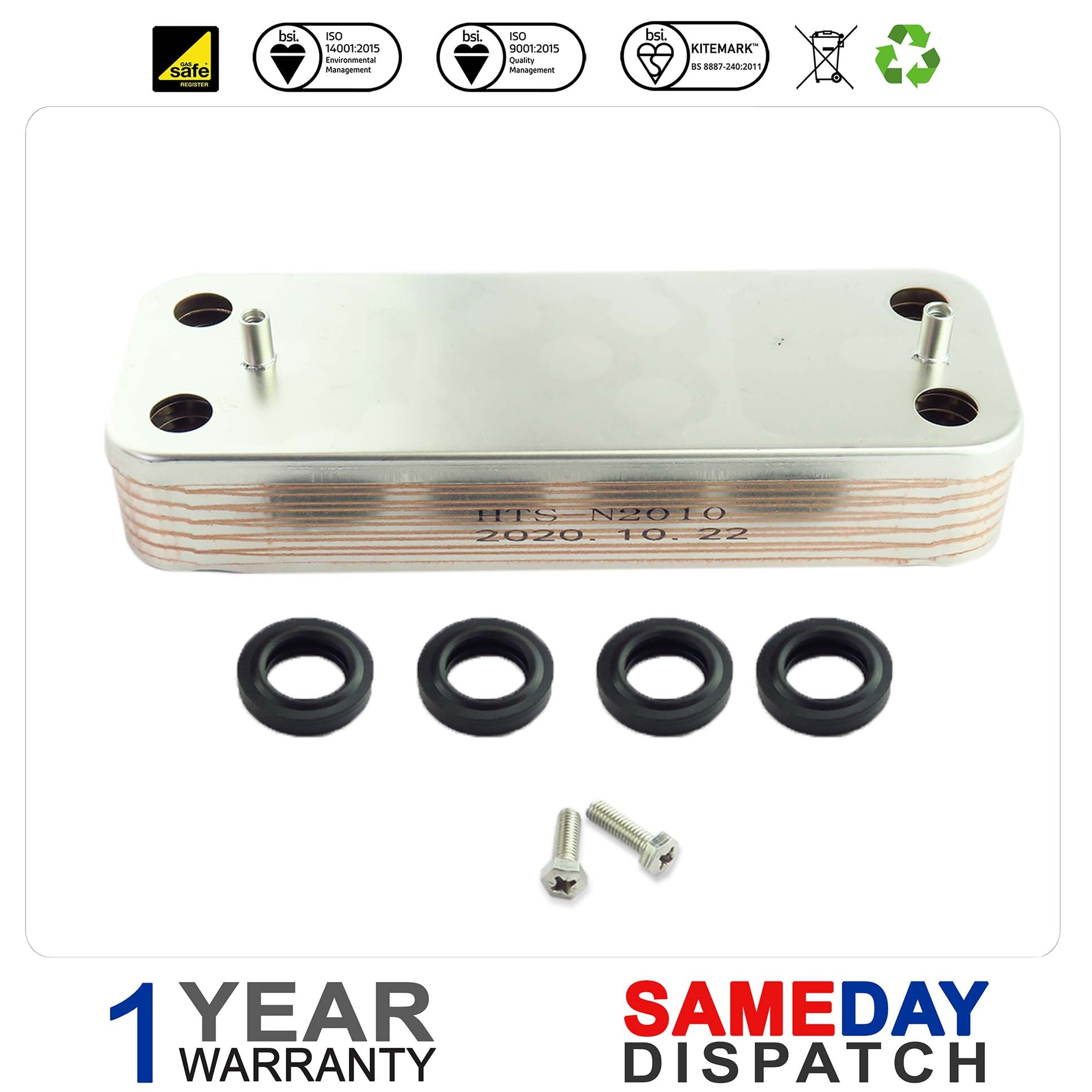 Baxi Potterton Main DHW Plate Heat Exchanger 7225724 was 248046