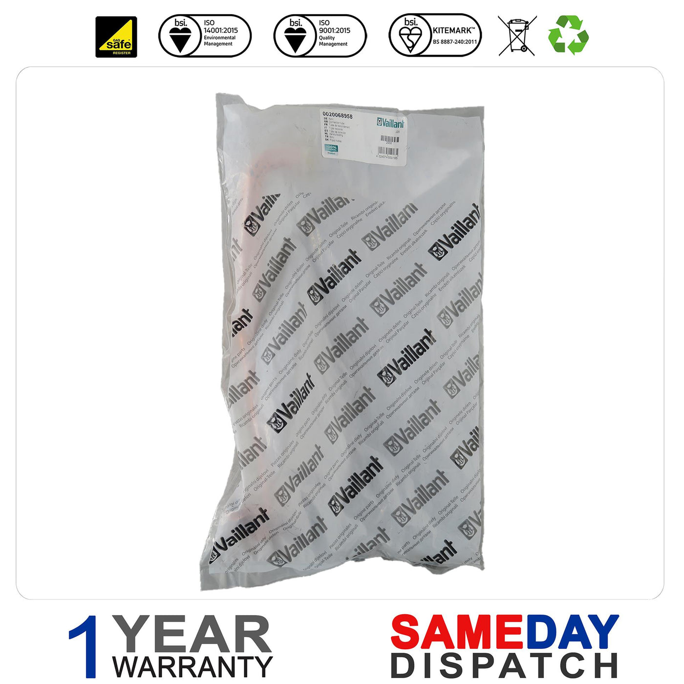Vaillant Ecotec Plus Connection Tube 0020068958