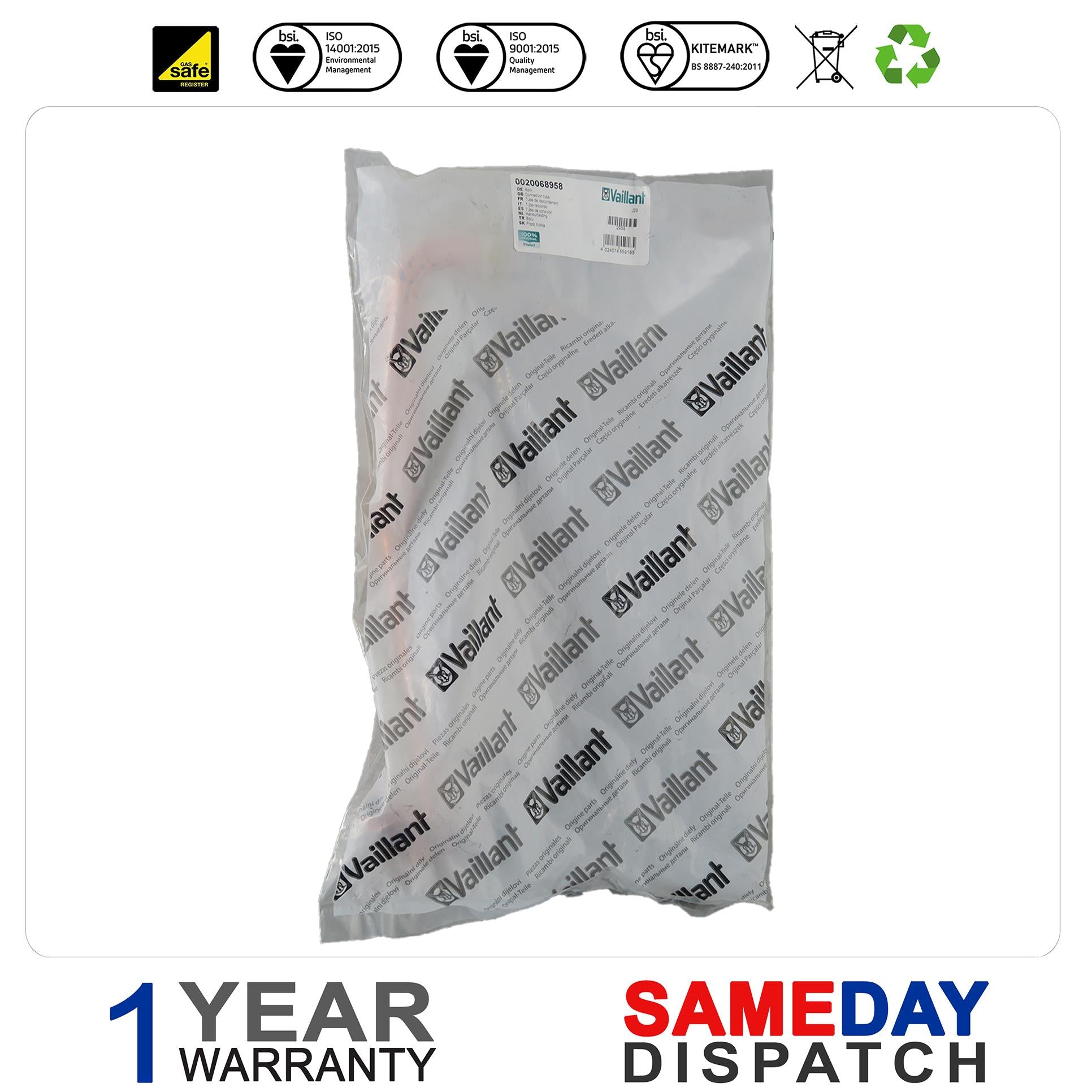 Vaillant Ecotec Plus Connection Tube 0020068958