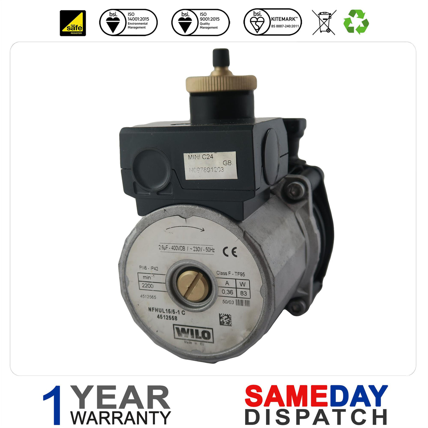 ARISTON MICROCOMBI 23 27 & 28 MFFI BOILER PUMP 996614 998836