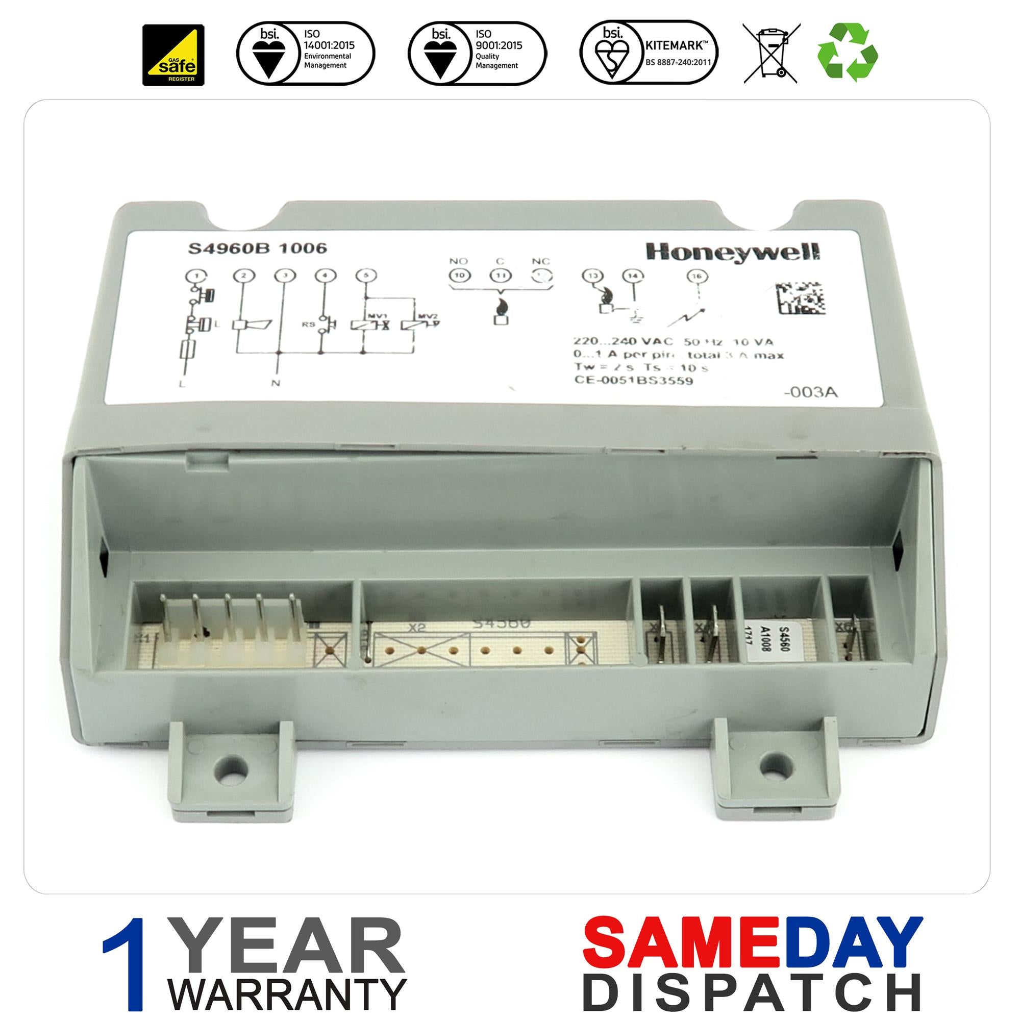 Honeywell Gas Ignition Controller Box For Convection Oven S4960B1006