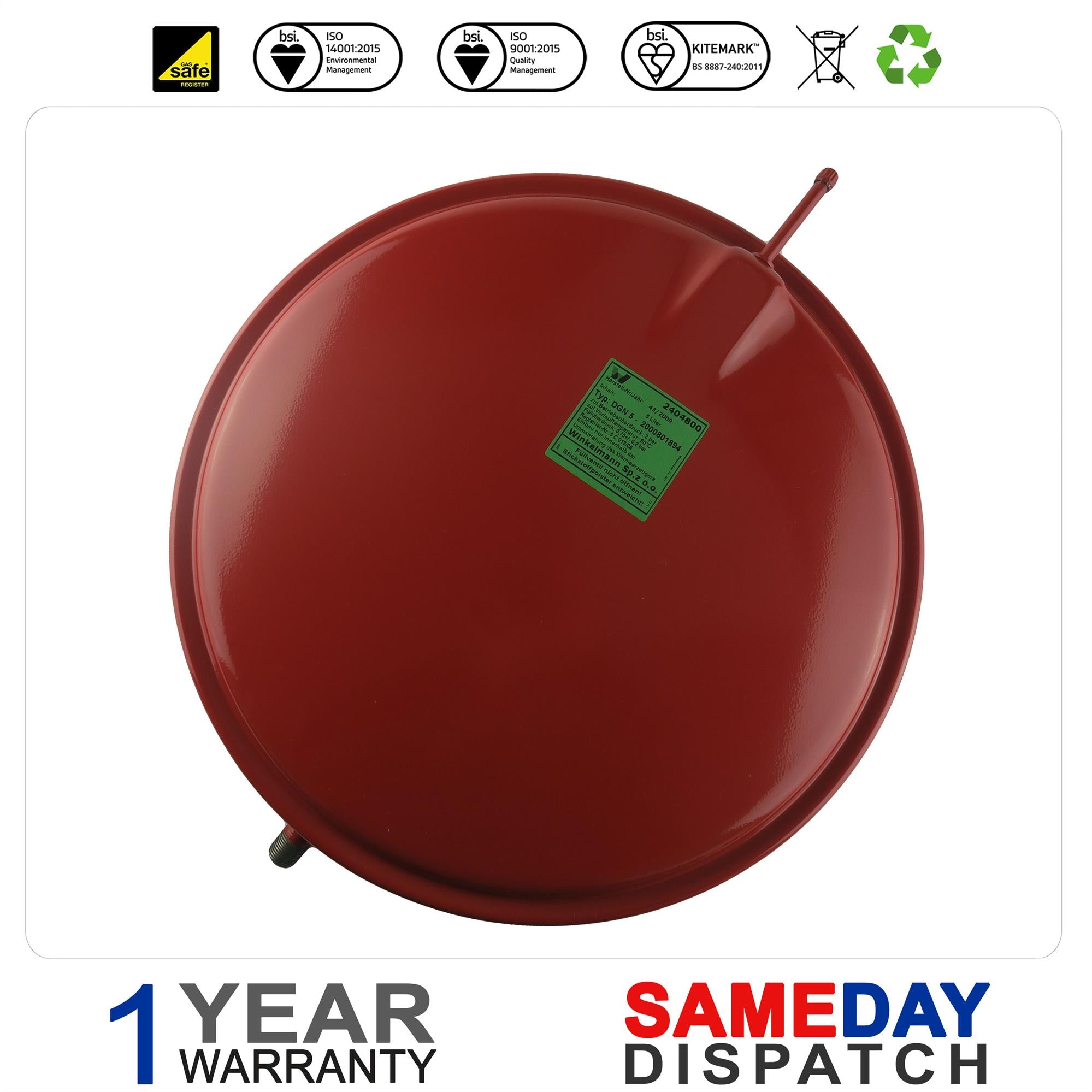 Glowworm Boiler Expansion Vessel (5L) S1005000 was 2000801894