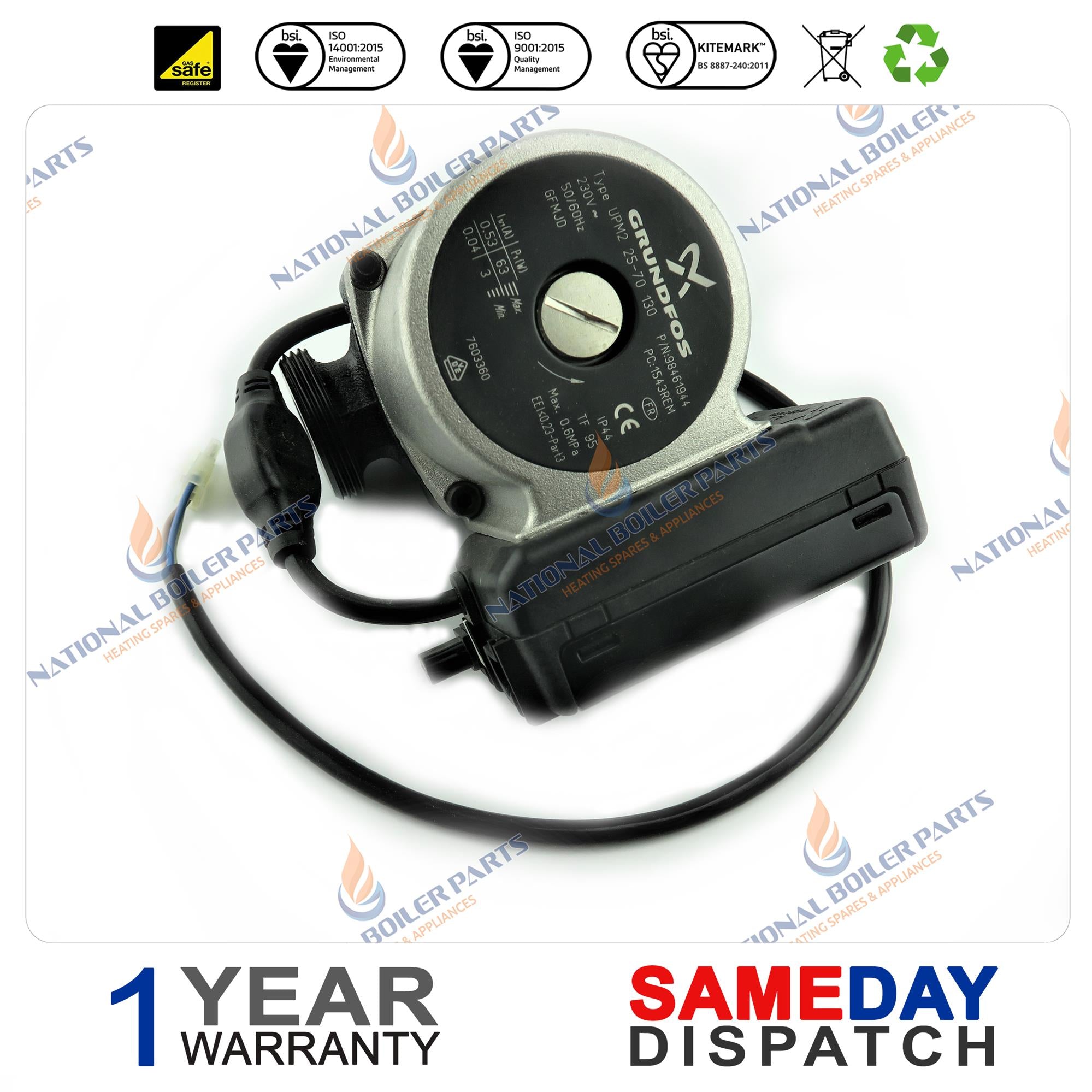 Remeha-Commercial Pump Grundfos UPM 25/70 QUINTA 7607369