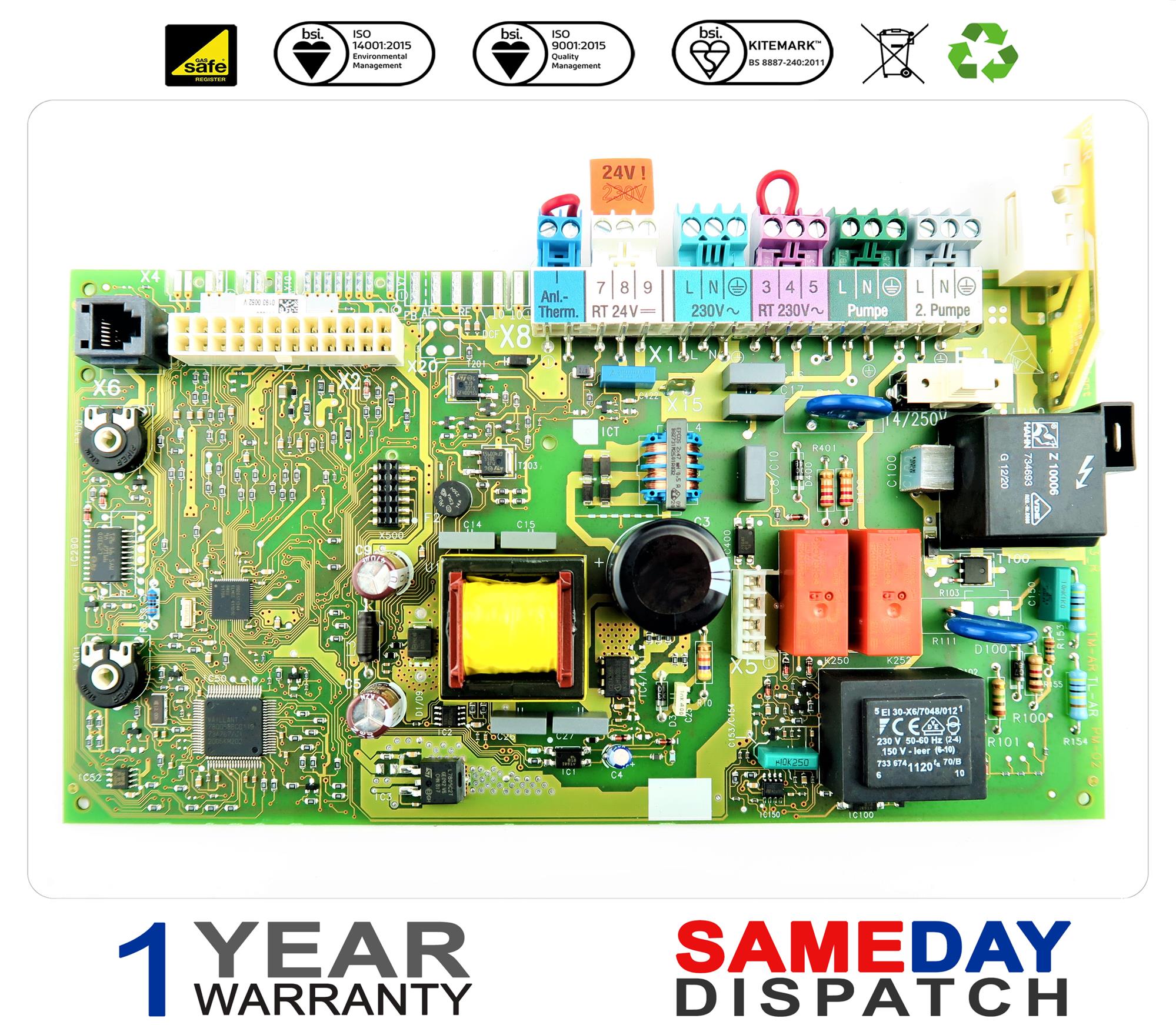 Vaillant Ecomax VU VUW Boiler Main PCB 130826 711949 734678