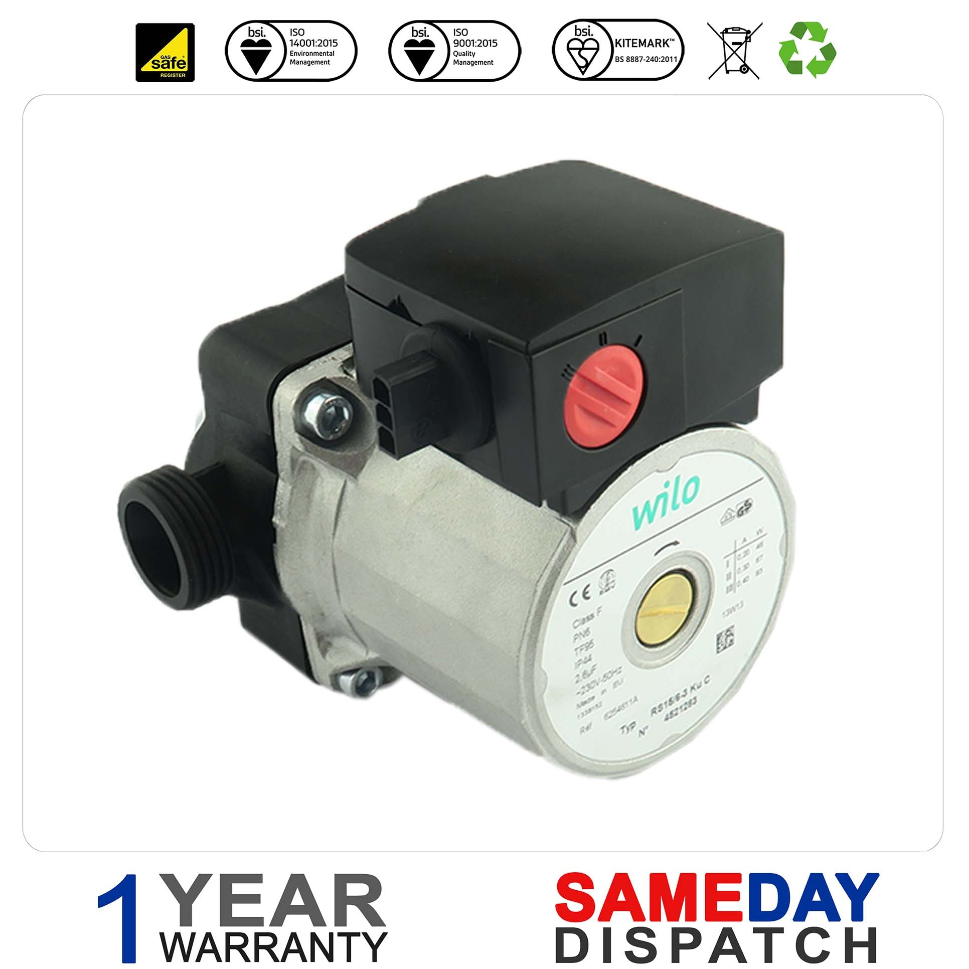Wilo Boiler Circulator Pump RS15/6-3 KU C