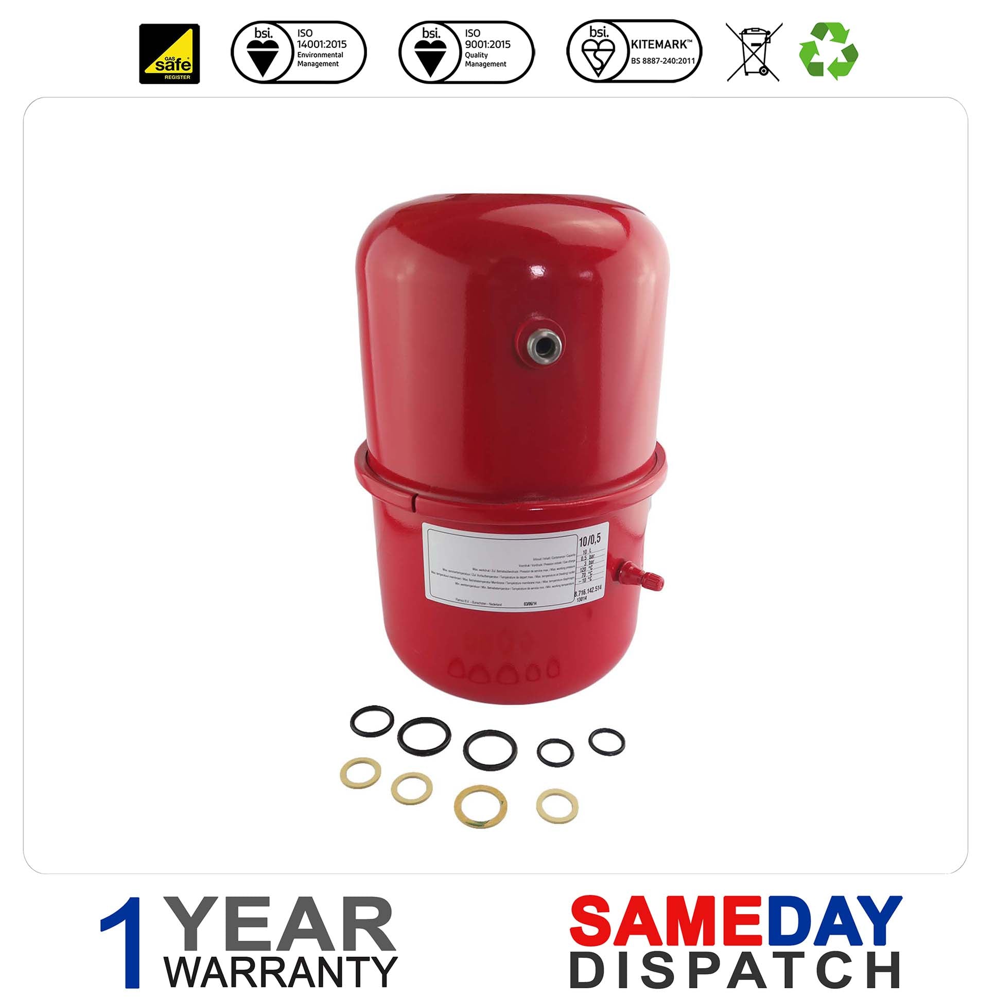Worcester RSF Boiler Expansion Vessel (10L) 87161425000