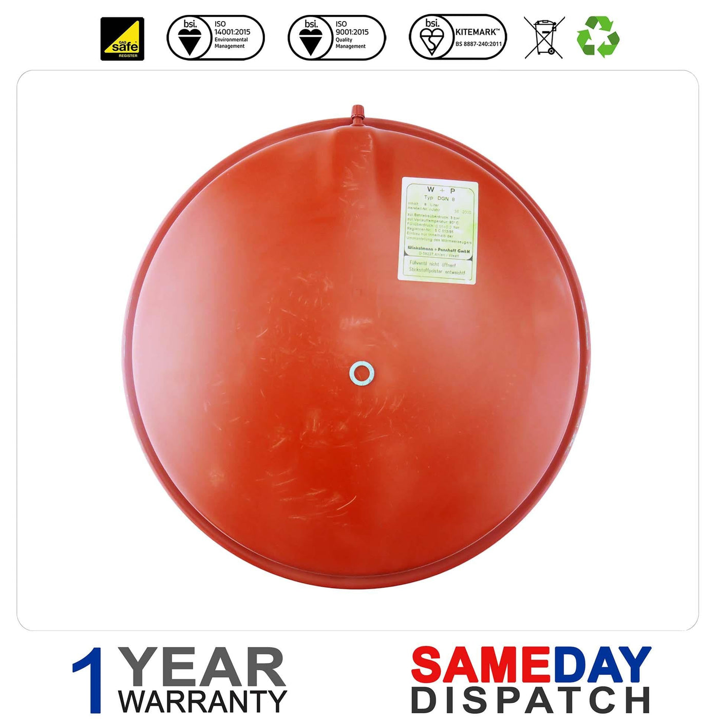 WORCESTER 24i & 28i RSF BOILER EXPANSION VESSEL 87161425020