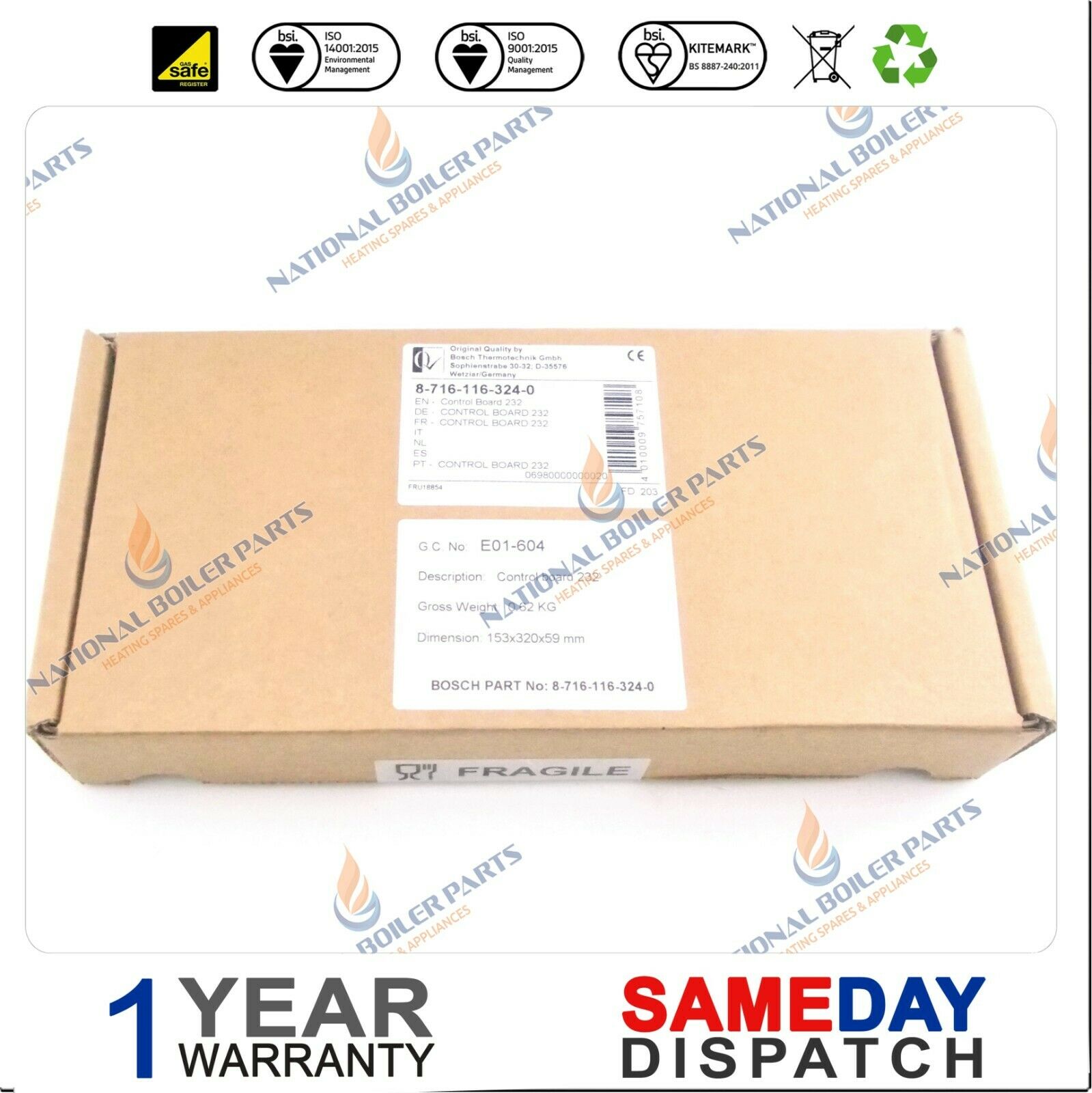 Worcester 24I Rsf PCB 87161163240