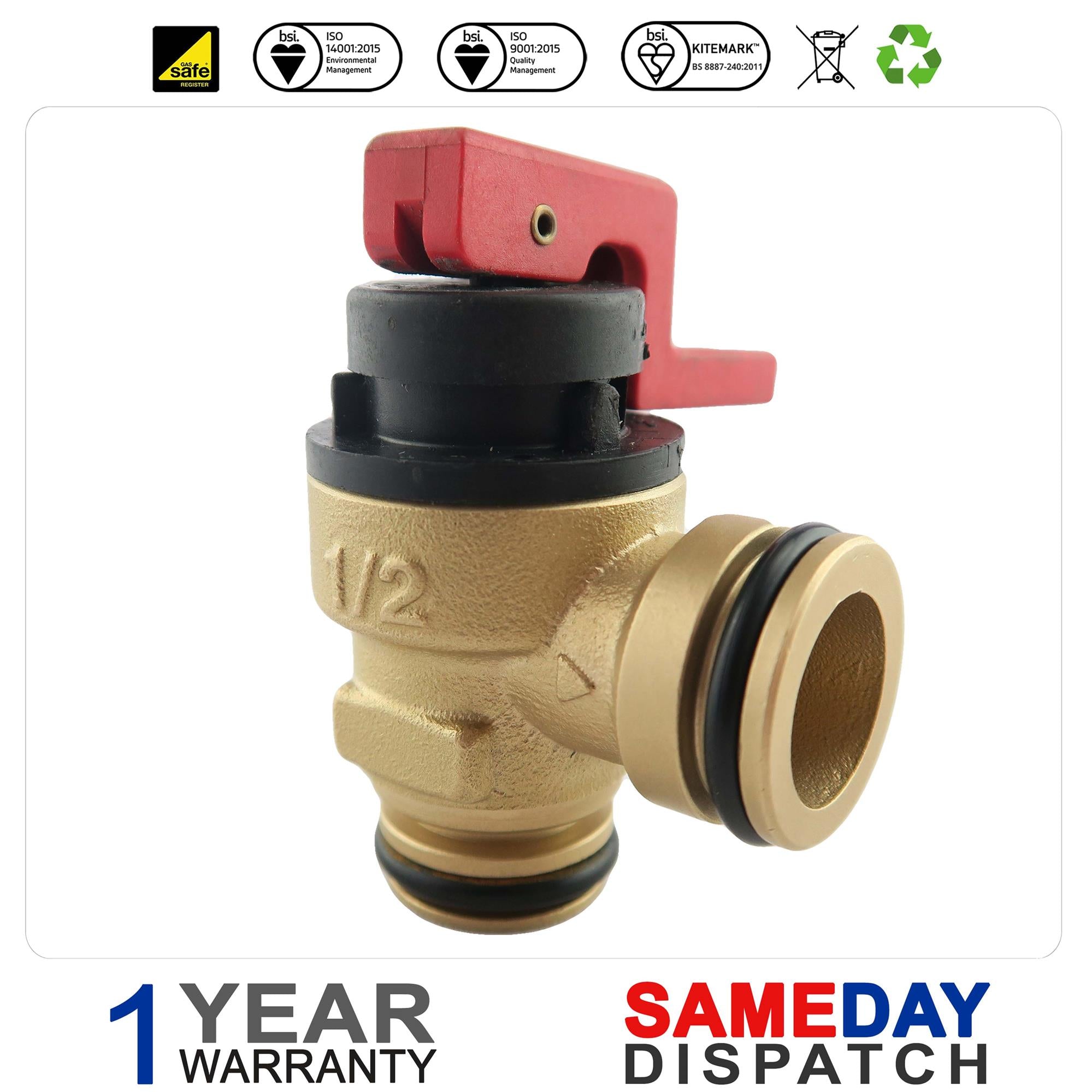 Worcester Boiler Pressure Relief Valve 87161064310 Type 3