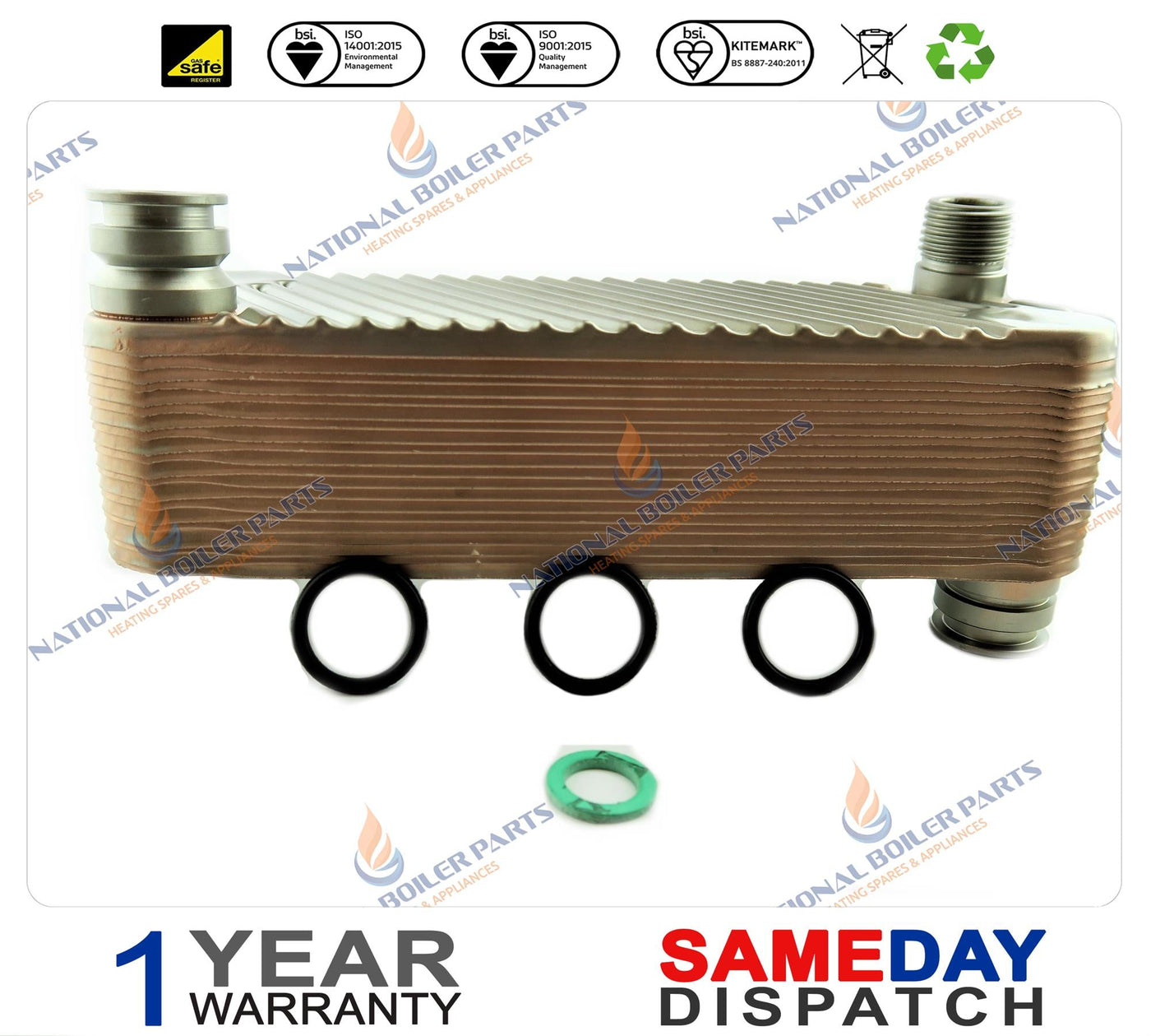 WORCESTER 350 NG FSN COMBI 20 PLATE HEAT EXCHANGER 87161429070