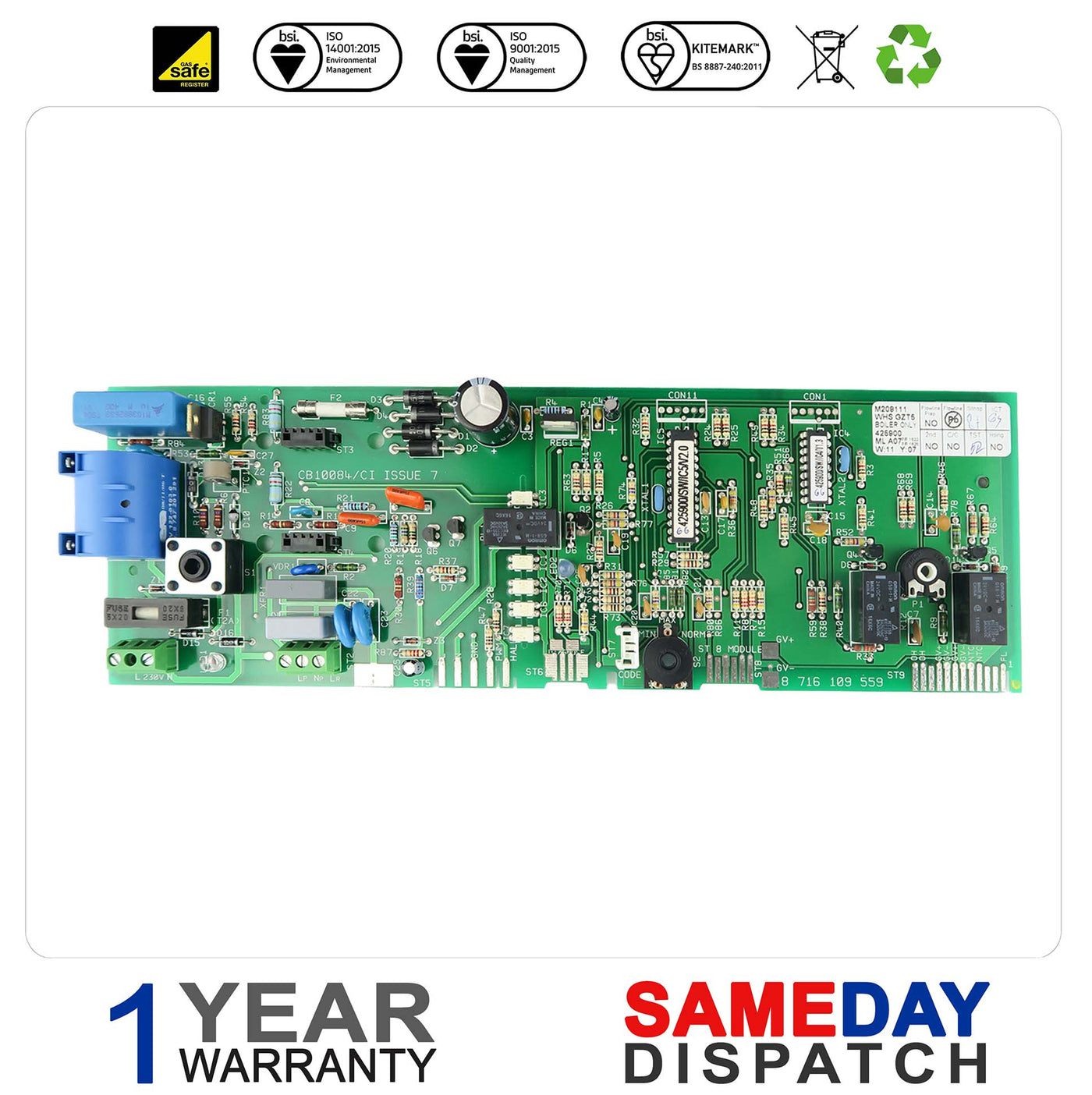 Worcester Greenstar Ri Boiler PCB 87161095590 87161138770