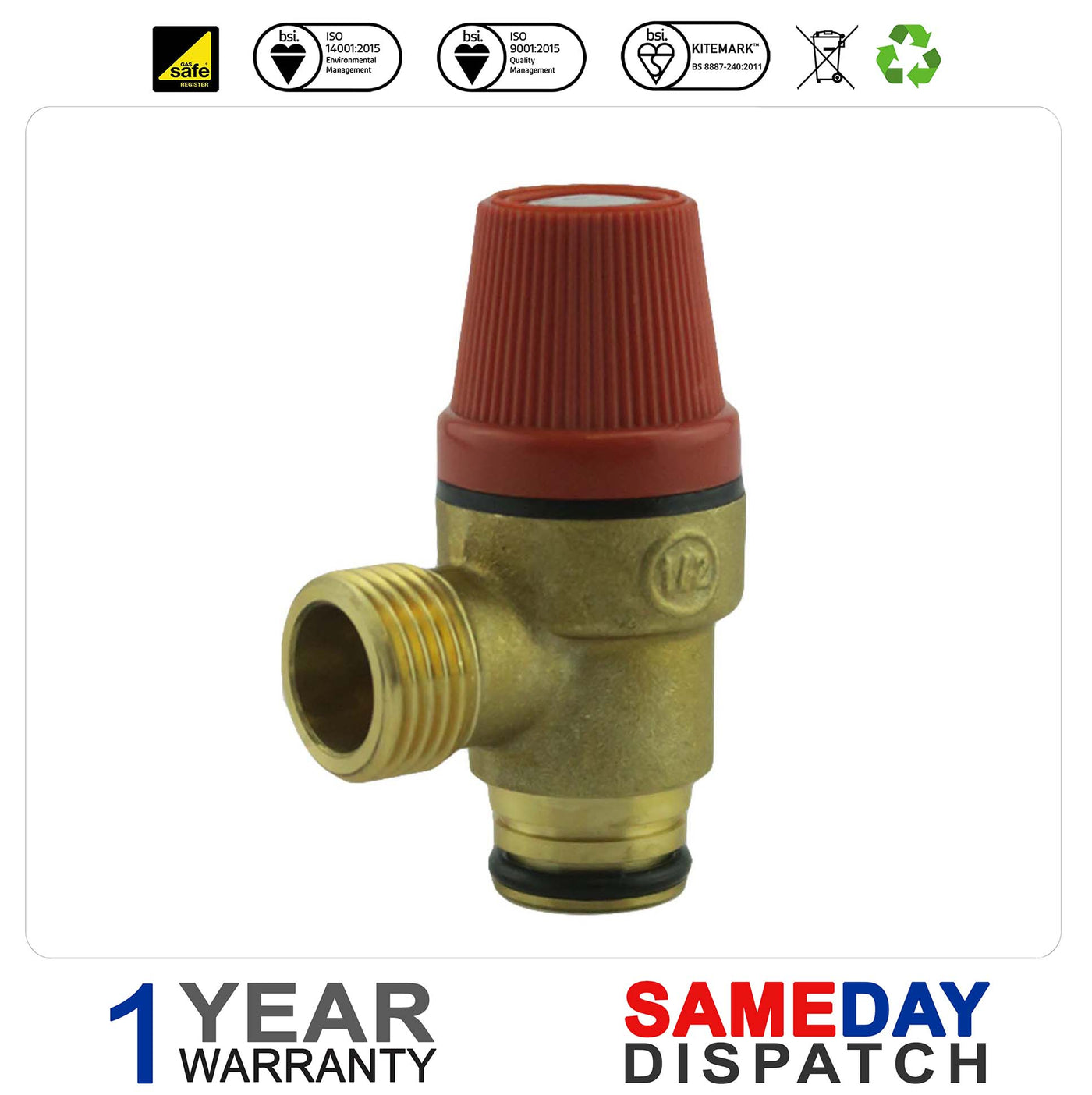 Worcester Prv Pressure Relief Safety Valve (Brass) 87161424040