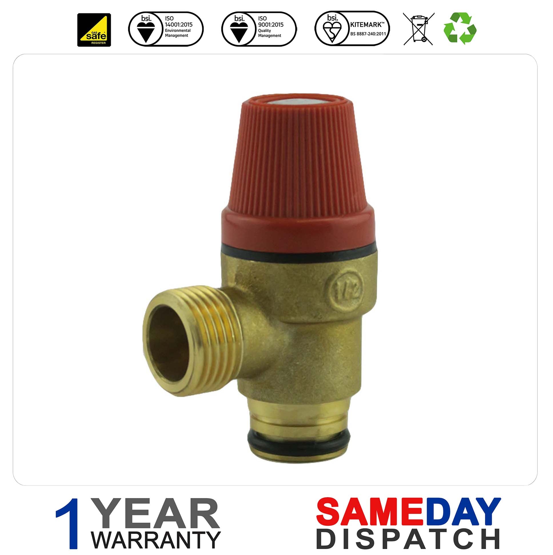 Worcester Prv Pressure Relief Safety Valve (Brass) 87161424040